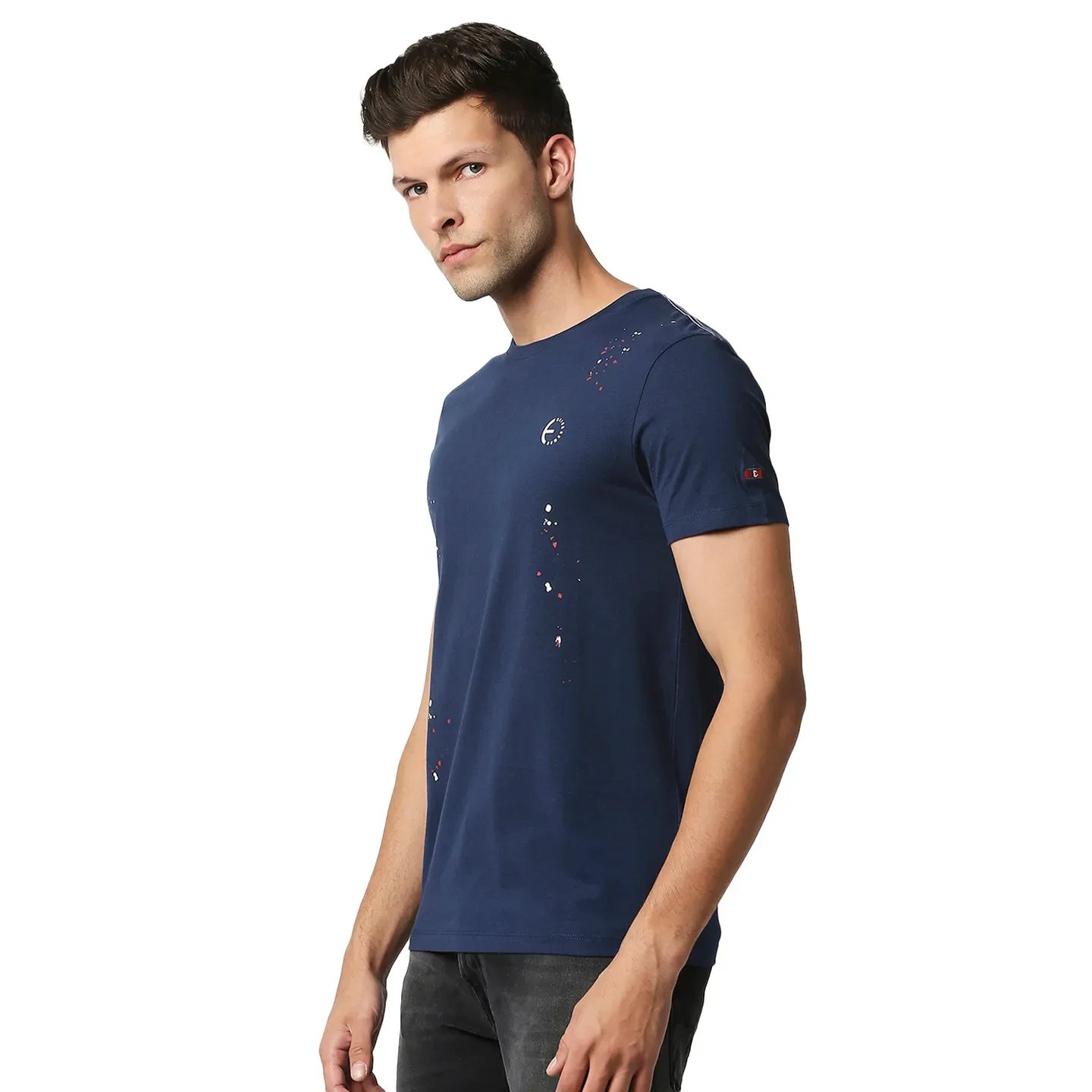 Blue Regular Fit Men's Short Sleeves T-Shirt by Being Human Clothing - Image 2