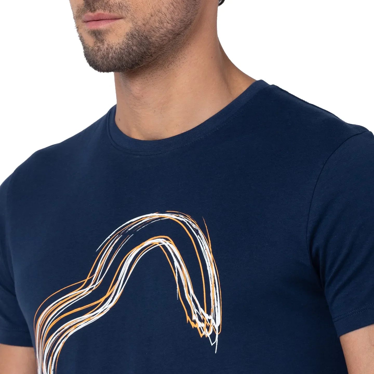 Blue Regular Fit Men's Short Sleeves T-Shirt by Being Human Clothing - Image 5