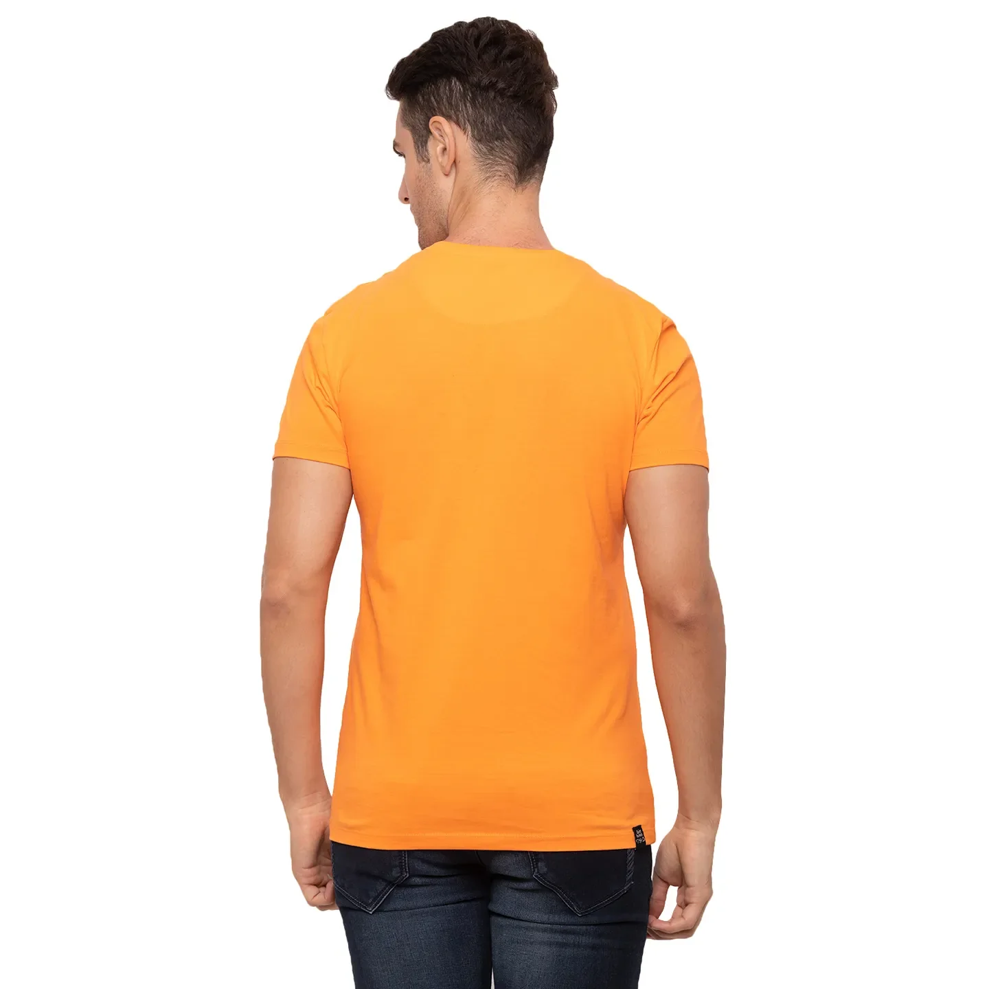 Orange Regular Fit Men's T-Shirt by Being Human Clothing - Image 3