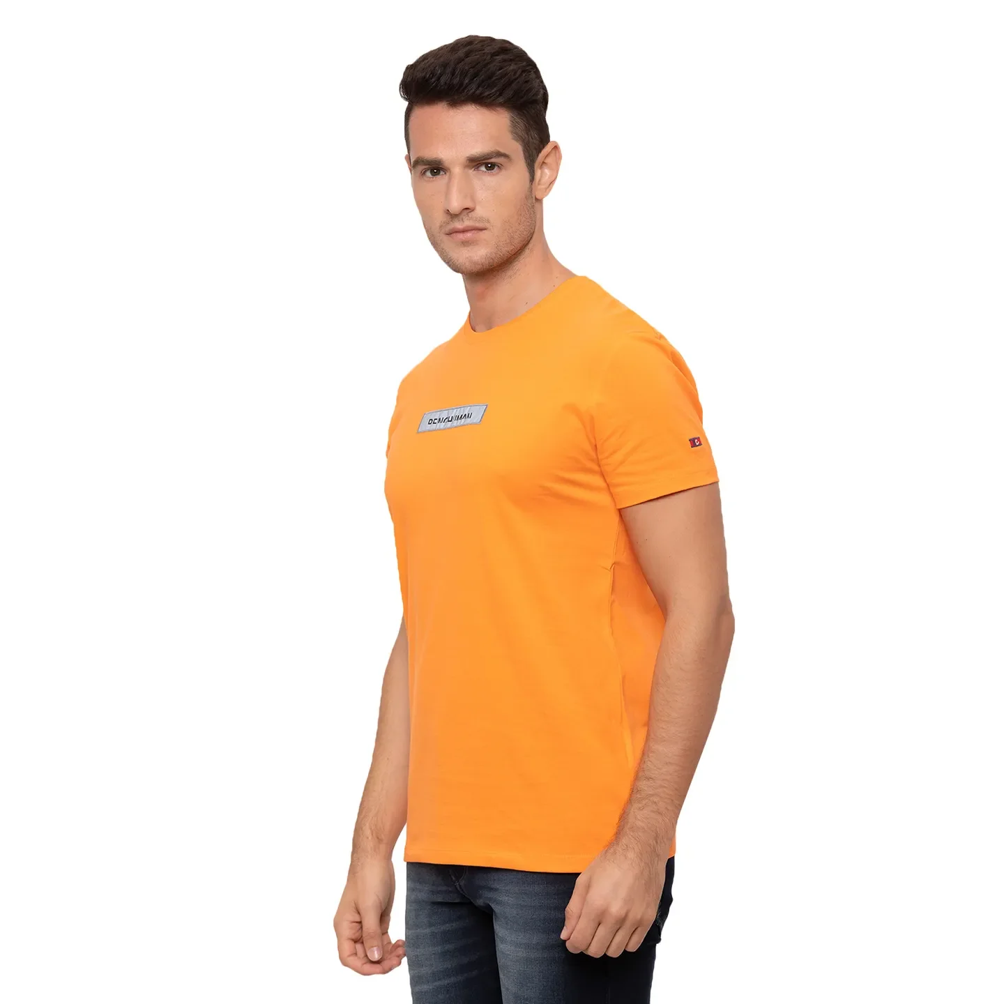 Orange Regular Fit Men's T-Shirt by Being Human Clothing - Image 4