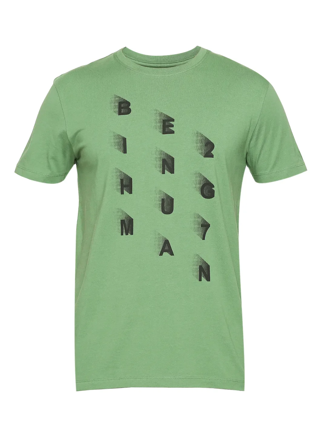 Green Regular Fit Men's Short Sleeves T-Shirt by Being Human Clothing - Image 7