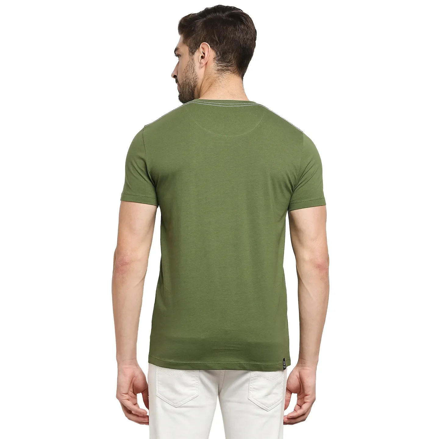 Green Regular Fit Men's Short Sleeves T-Shirt by Being Human Clothing - Image 4