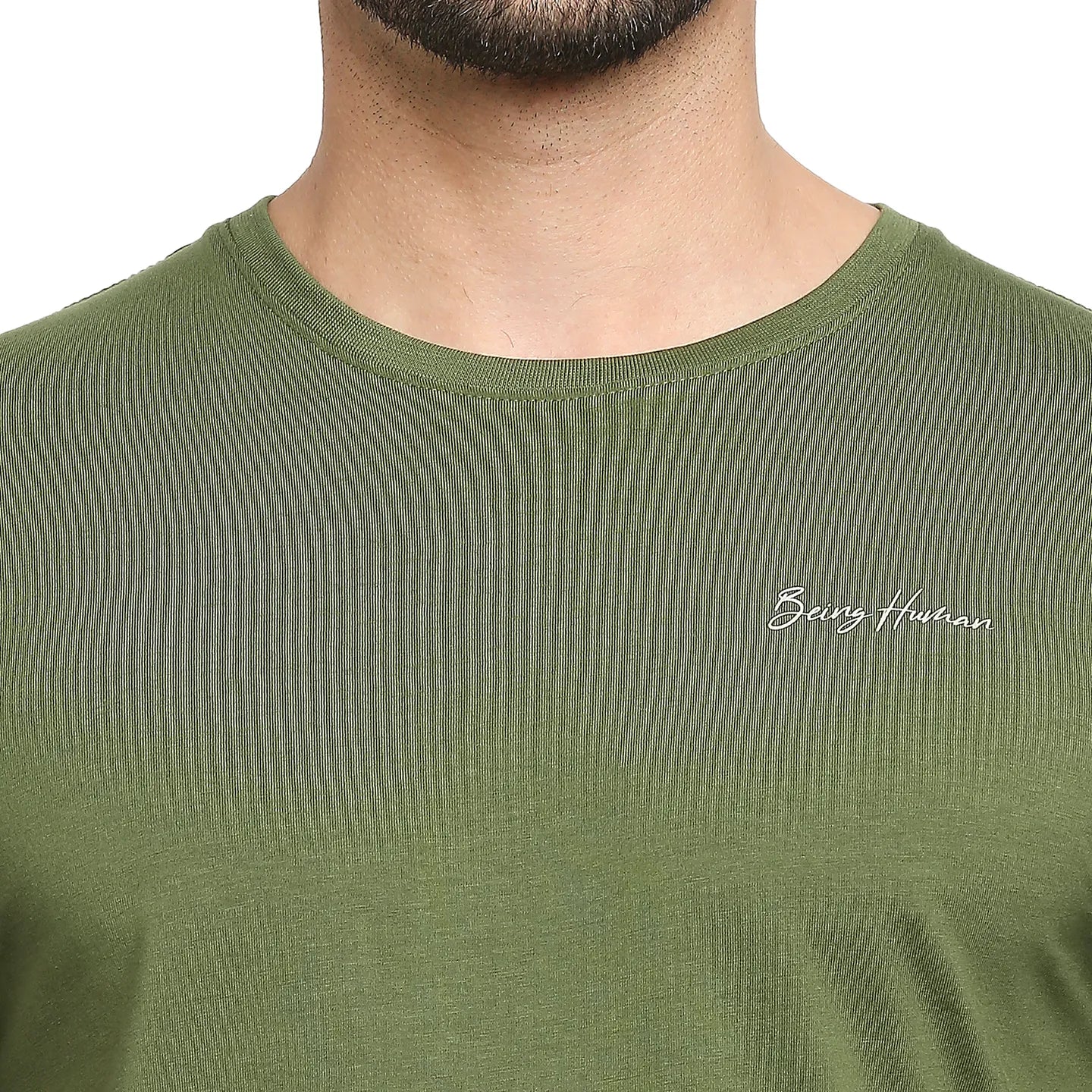 Green Regular Fit Men's Short Sleeves T-Shirt by Being Human Clothing - Image 5