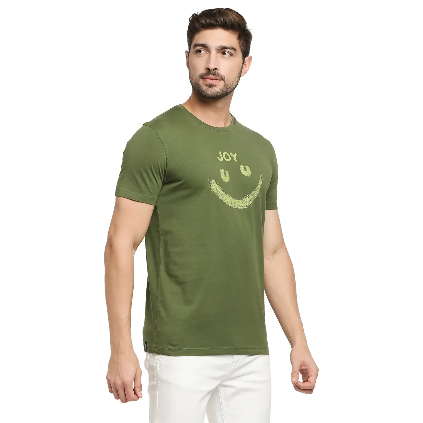 Green Regular Fit Men's Short Sleeves T-Shirt by Being Human Clothing - Image 3