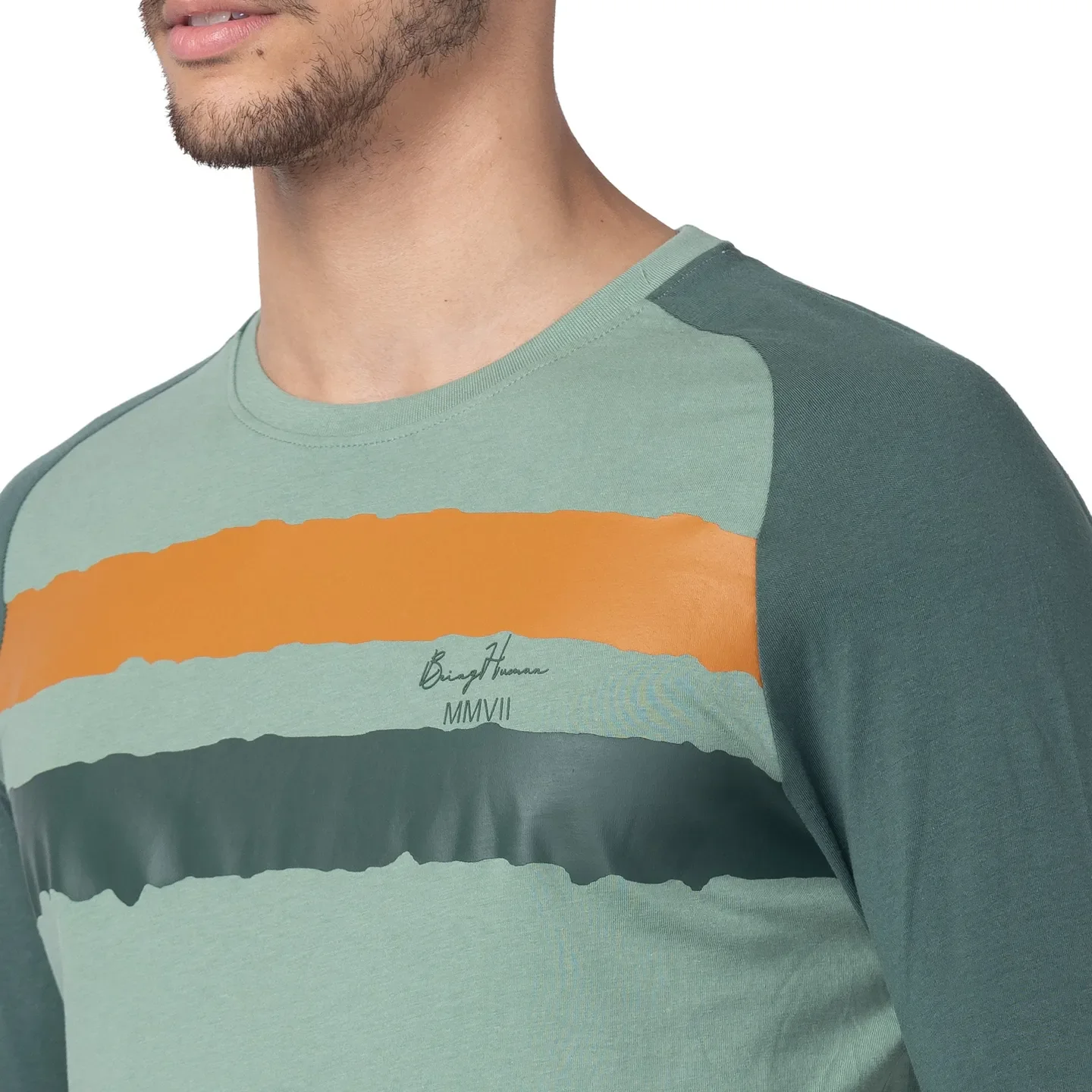 Green Regular Fit Men's Short Sleeves T-Shirt by Being Human Clothing - Image 4
