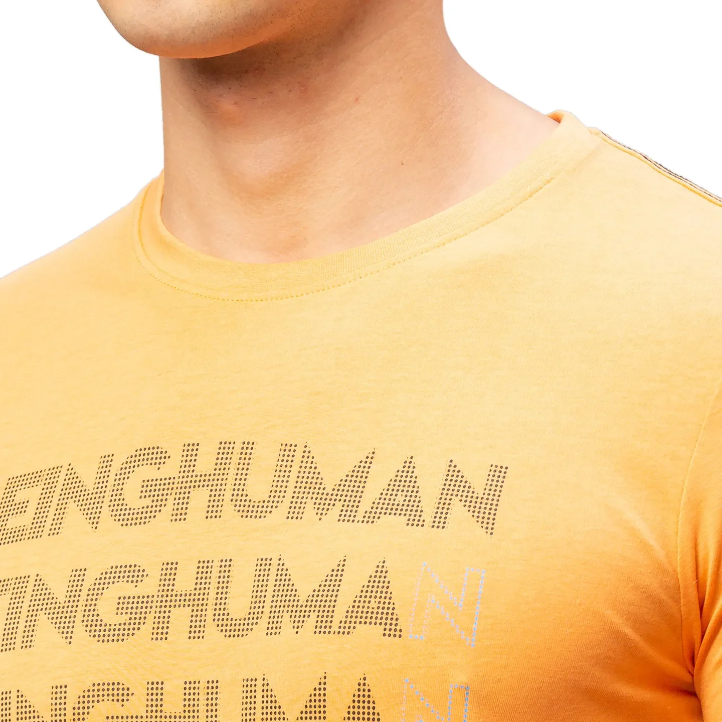Orange Regular Fit Men's Short Sleeves T-Shirt by Being Human Clothing - Image 4
