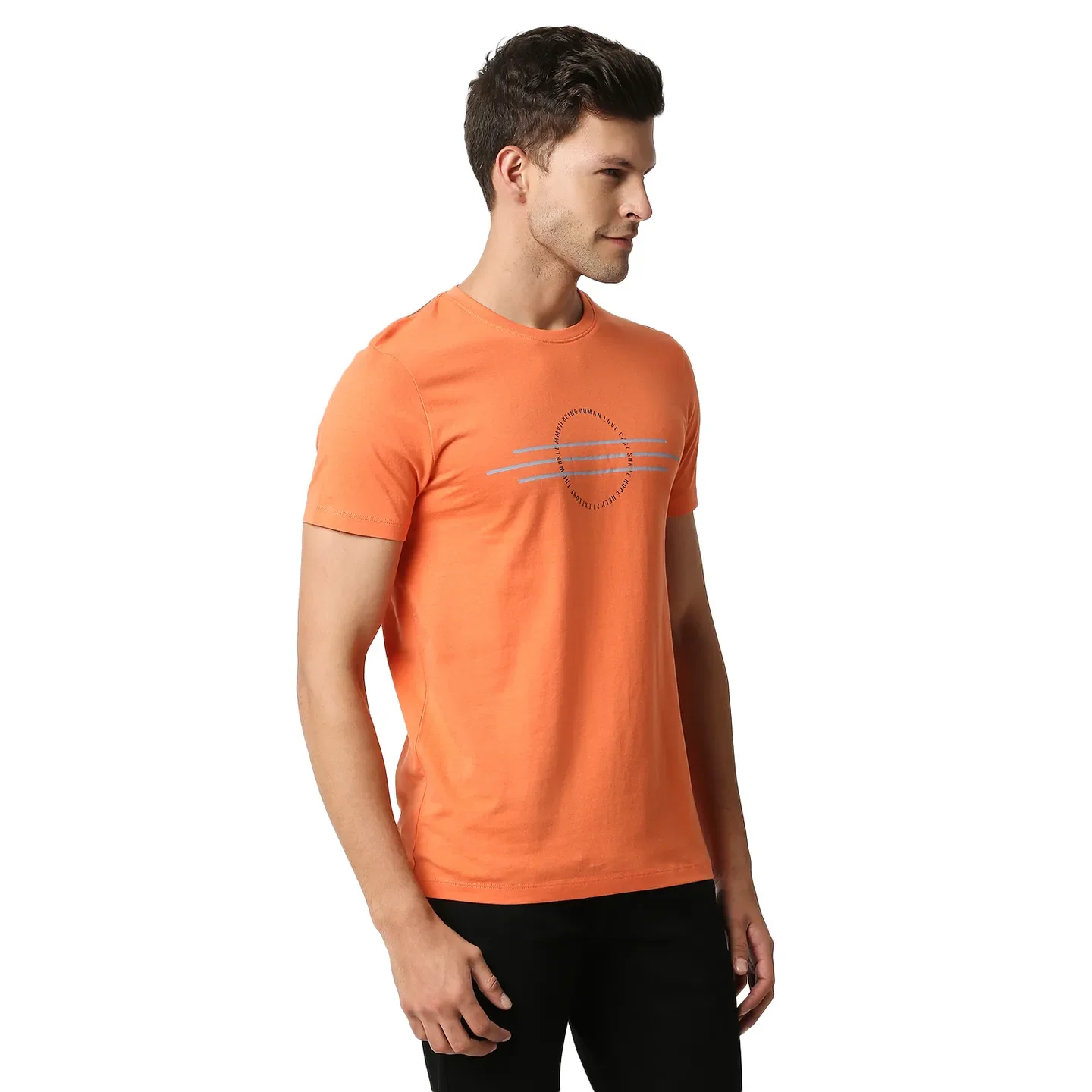 Orange Regular Fit Men's Short Sleeves T-Shirt by Being Human Clothing - Image 3