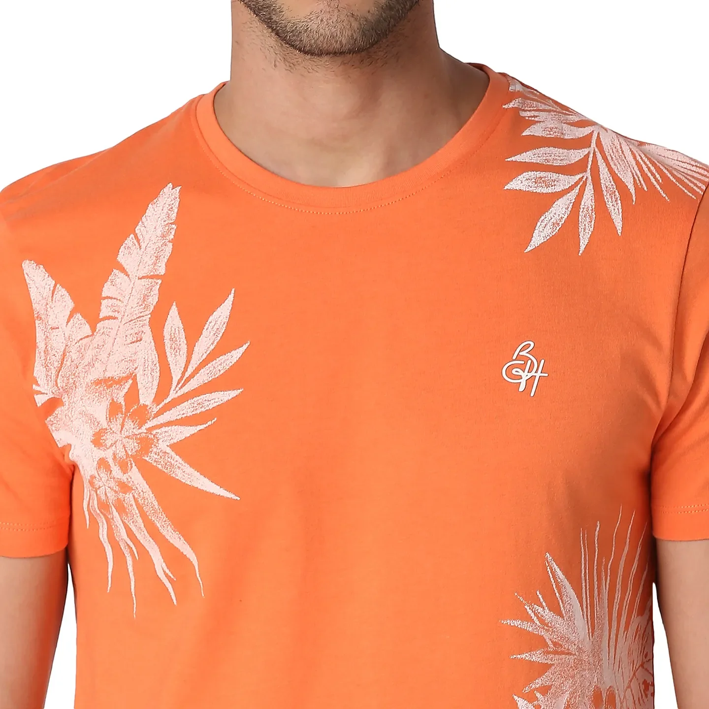Orange Regular Fit Men's Short Sleeves T-Shirt by Being Human Clothing - Image 5