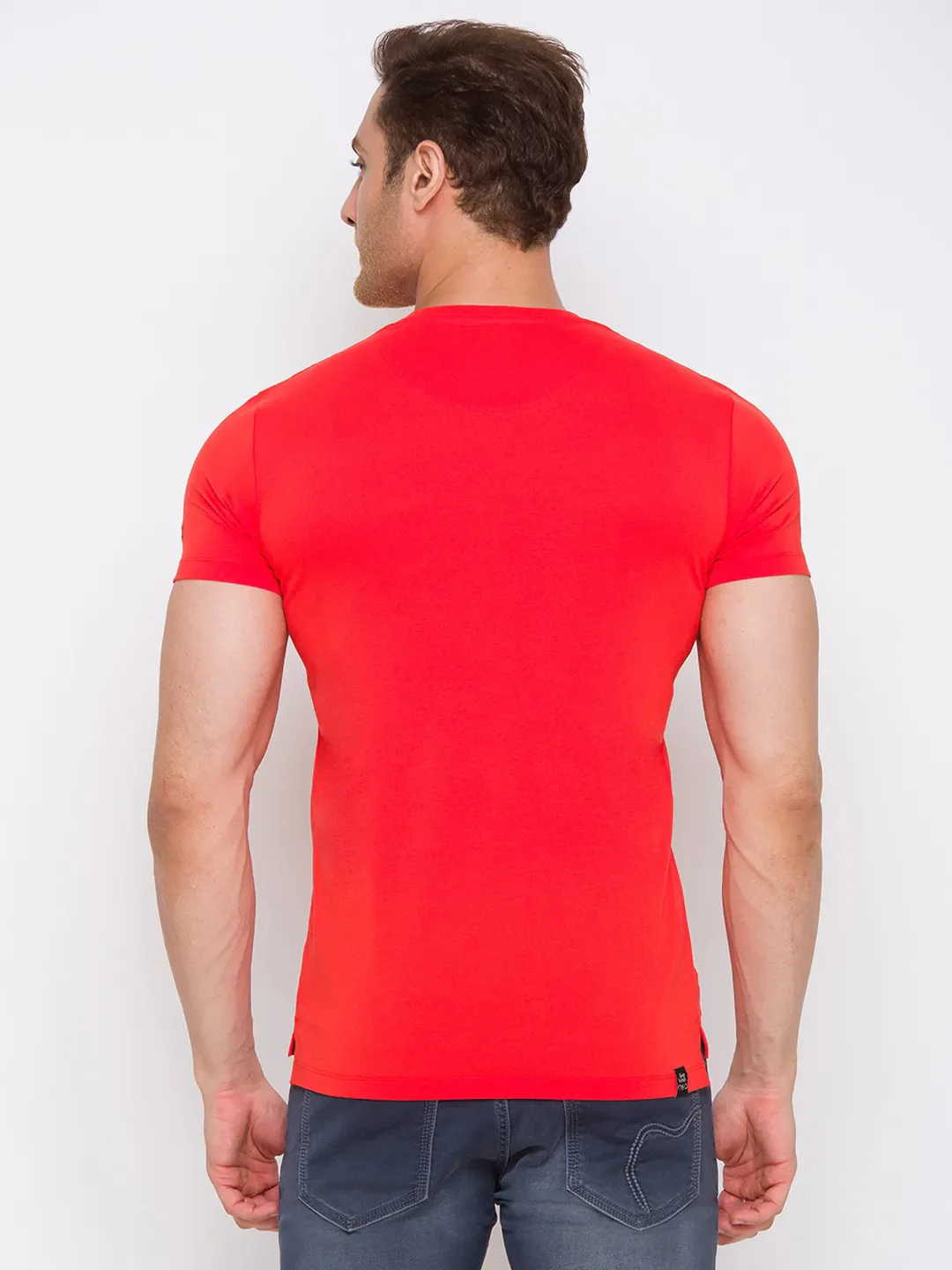 Orange Regular Fit Men's Short Sleeves T-Shirt by Being Human Clothing - Image 3