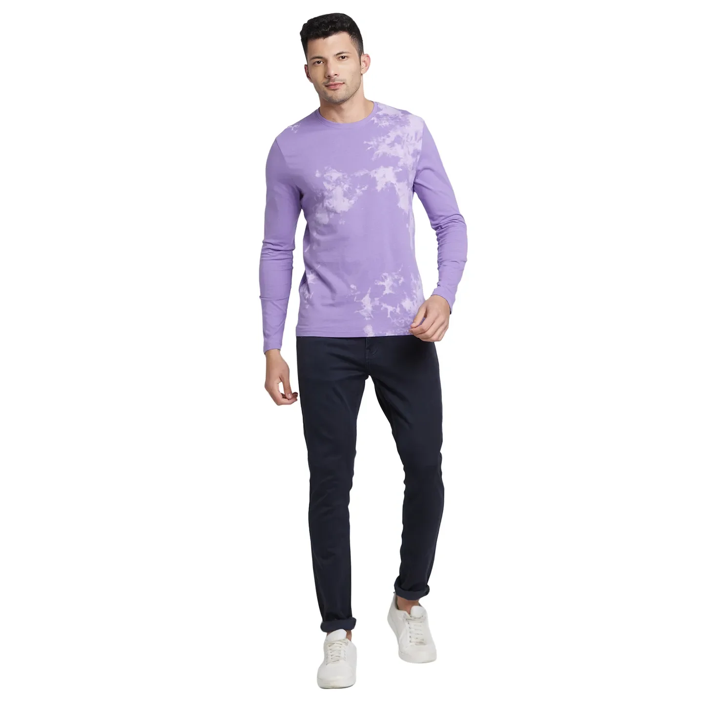 Paisley Purple Regular Fit Round Neck Men's T-Shirt by Being Human Clothing - Image 5