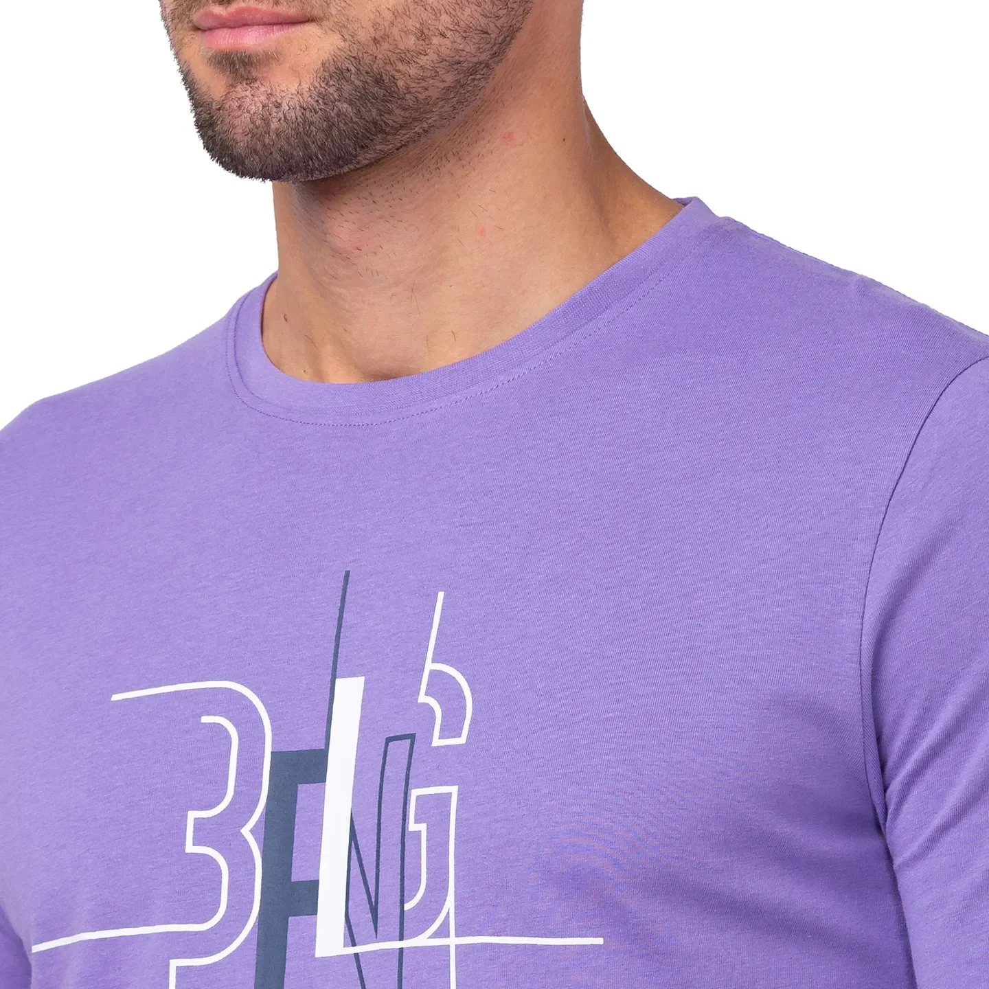 Purple Regular Fit Men's Long Sleeves T-Shirt by Being Human Clothing - Image 5