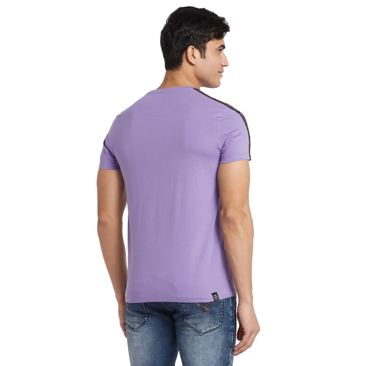 Paisley Purple Regular Fit Round Neck Men's T-Shirt by Being Human Clothing - Image 3