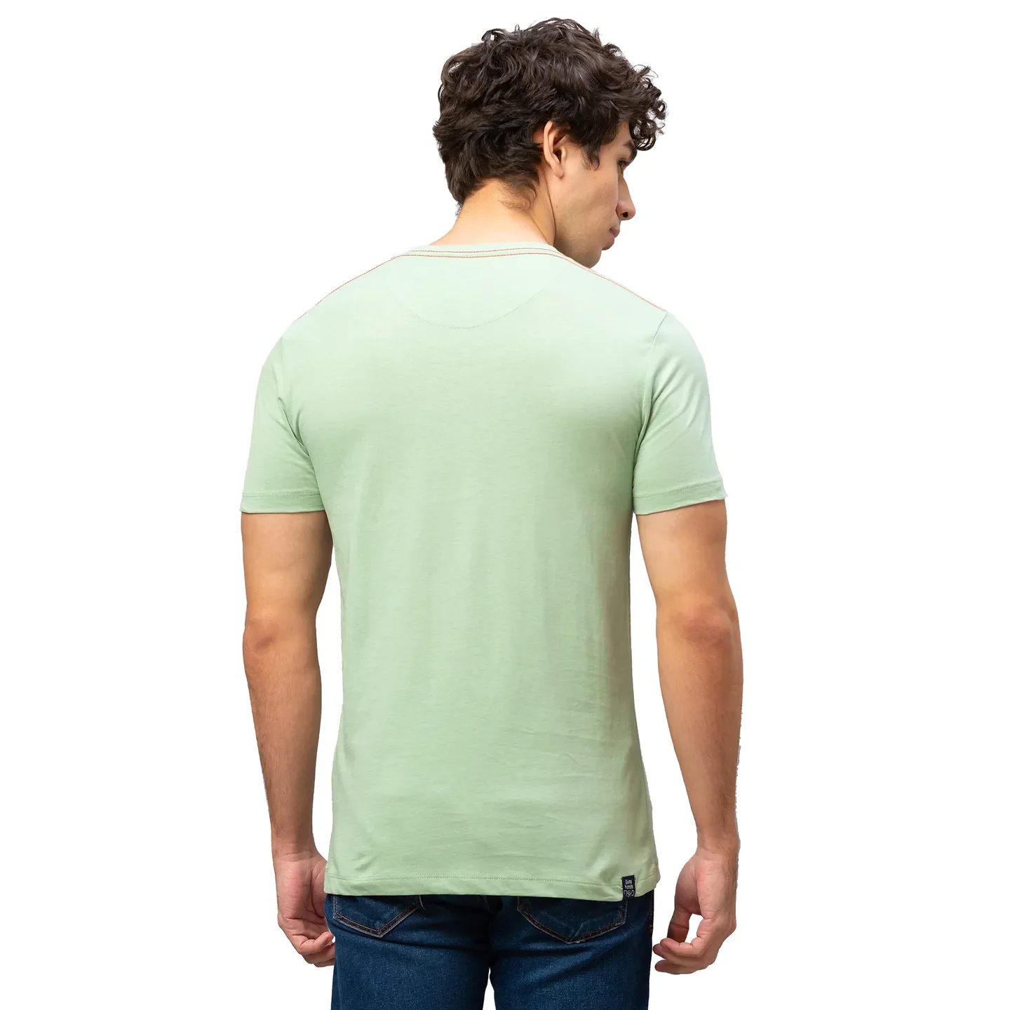Green Regular Fit Men's Short Sleeves T-Shirt by Being Human Clothing - Image 3