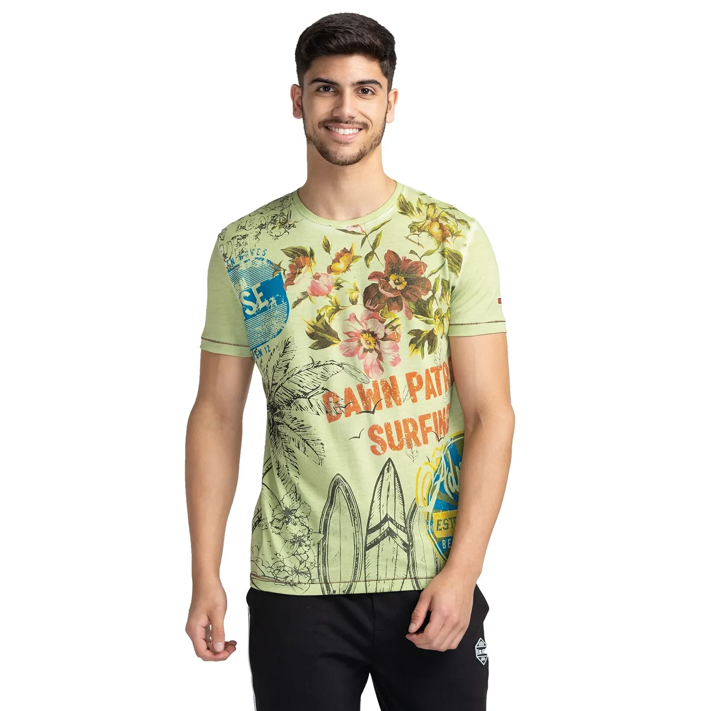 Peppermint Regular Fit Round Neck Men's T-Shirt by Being Human Clothing