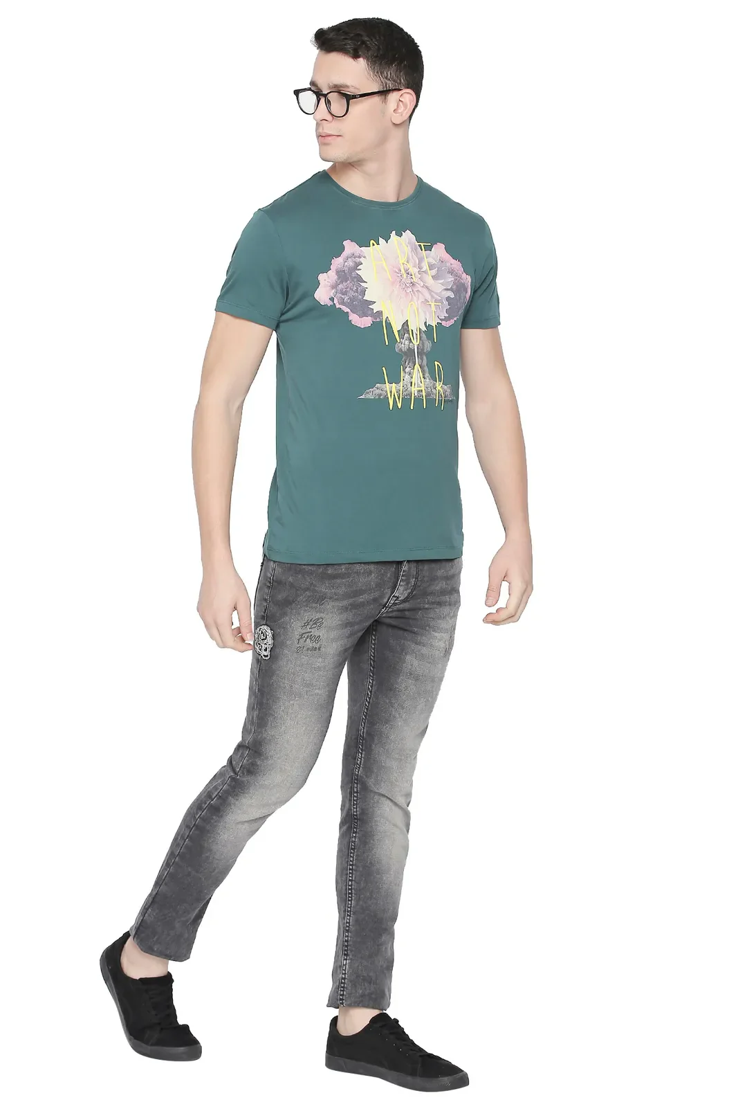 Brown Regular Fit Men's Short Sleeves T-Shirt by Being Human Clothing - Image 5