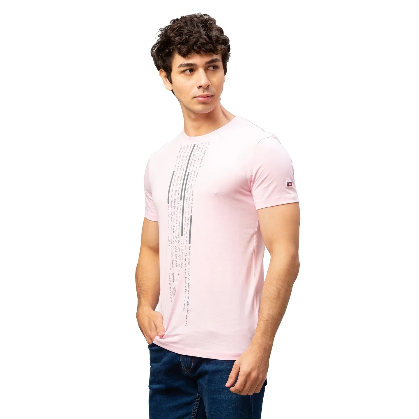 Pink Regular Fit Men's Short Sleeves T-Shirt by Being Human Clothing - Image 4