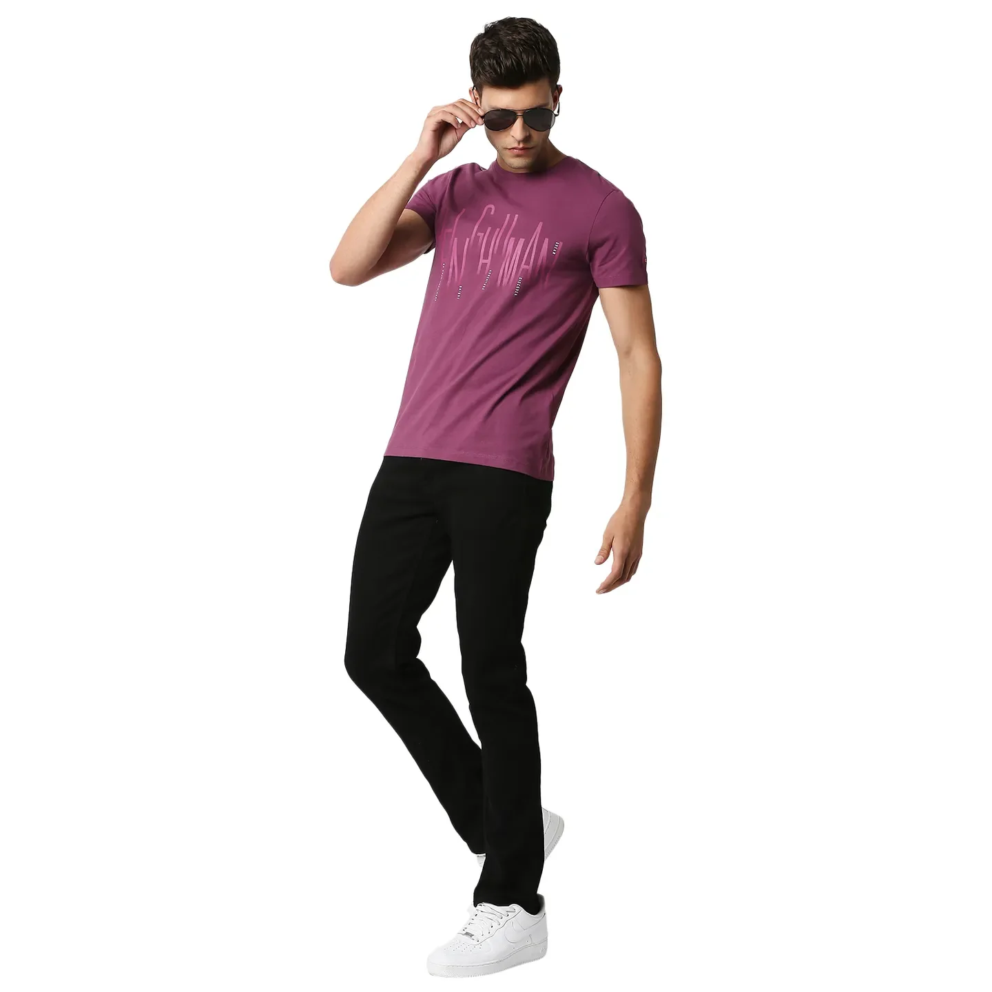 Pink Slim Straight Fit Men's Short Sleeves T-Shirt by Being Human Clothing - Image 5