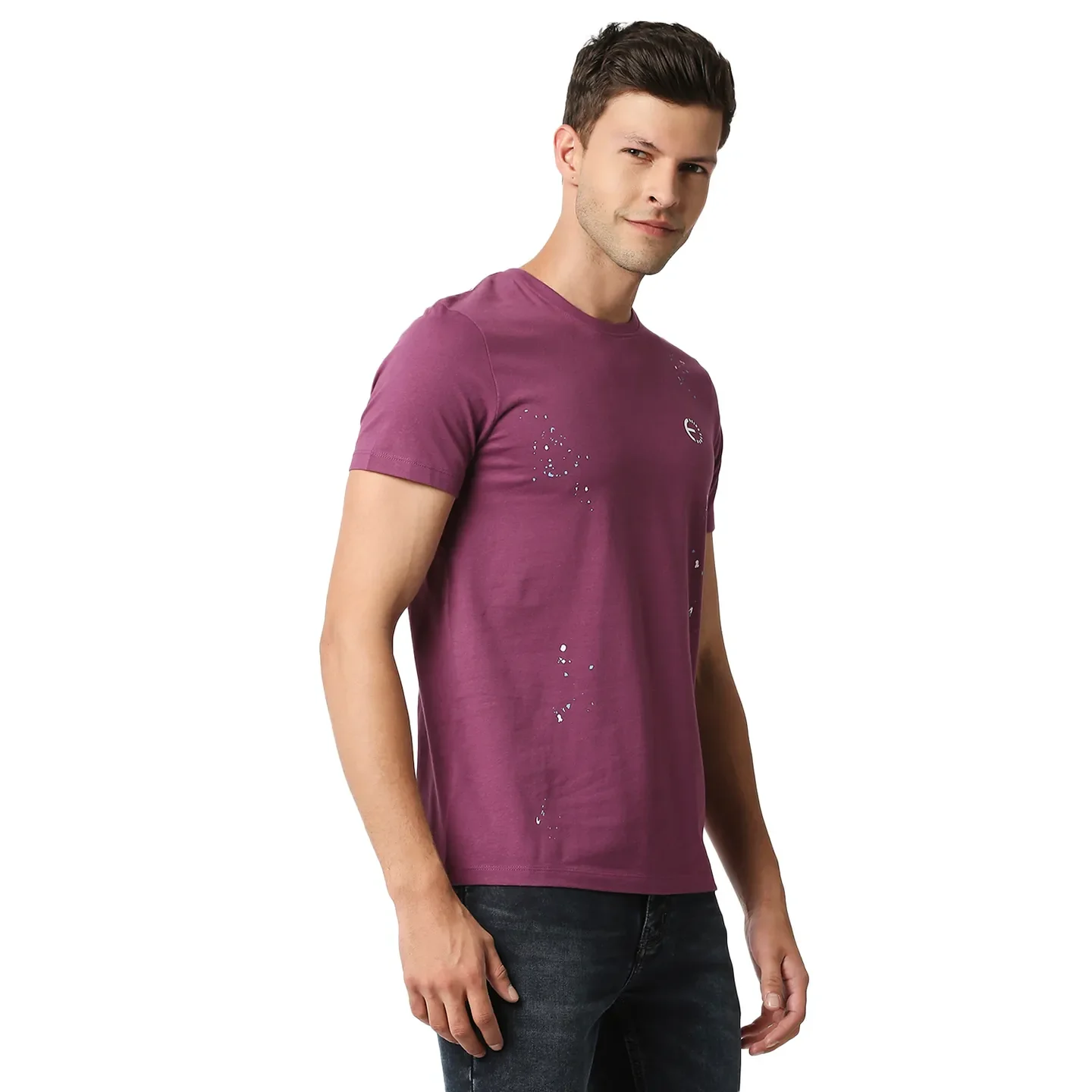 Pink Regular Fit Men's Short Sleeves T-Shirt by Being Human Clothing - Image 3