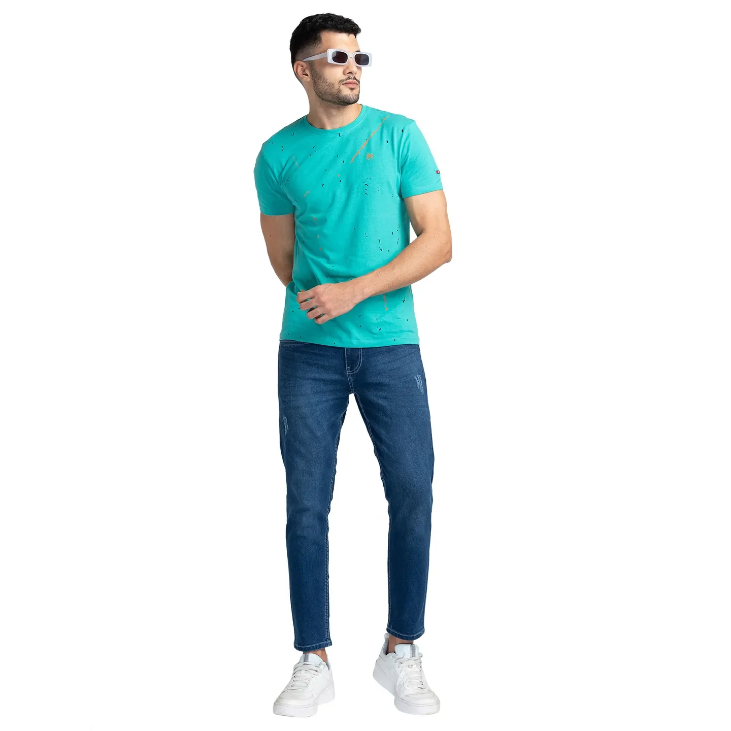 Green Regular Fit Men's Short Sleeves T-Shirt by Being Human Clothing - Image 6