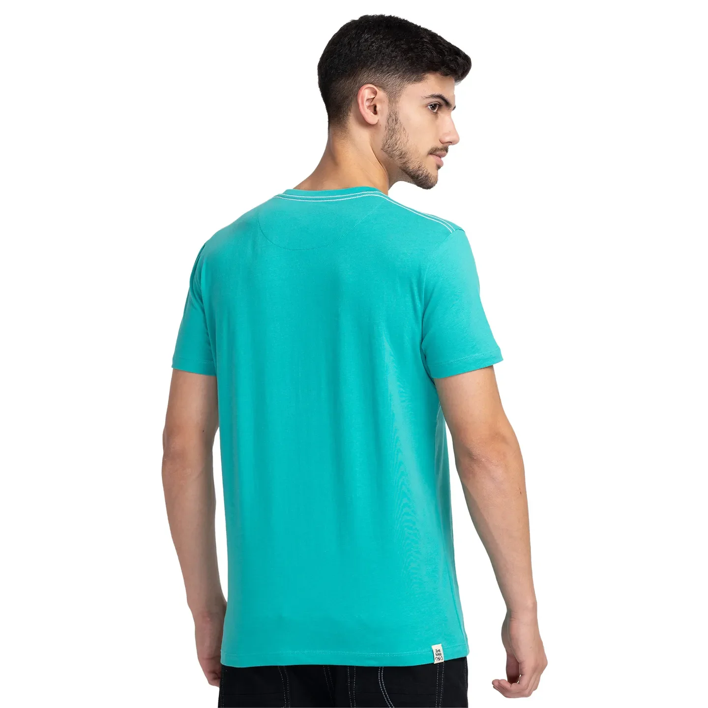 Green Regular Fit Men's Short Sleeves T-Shirt by Being Human Clothing - Image 3