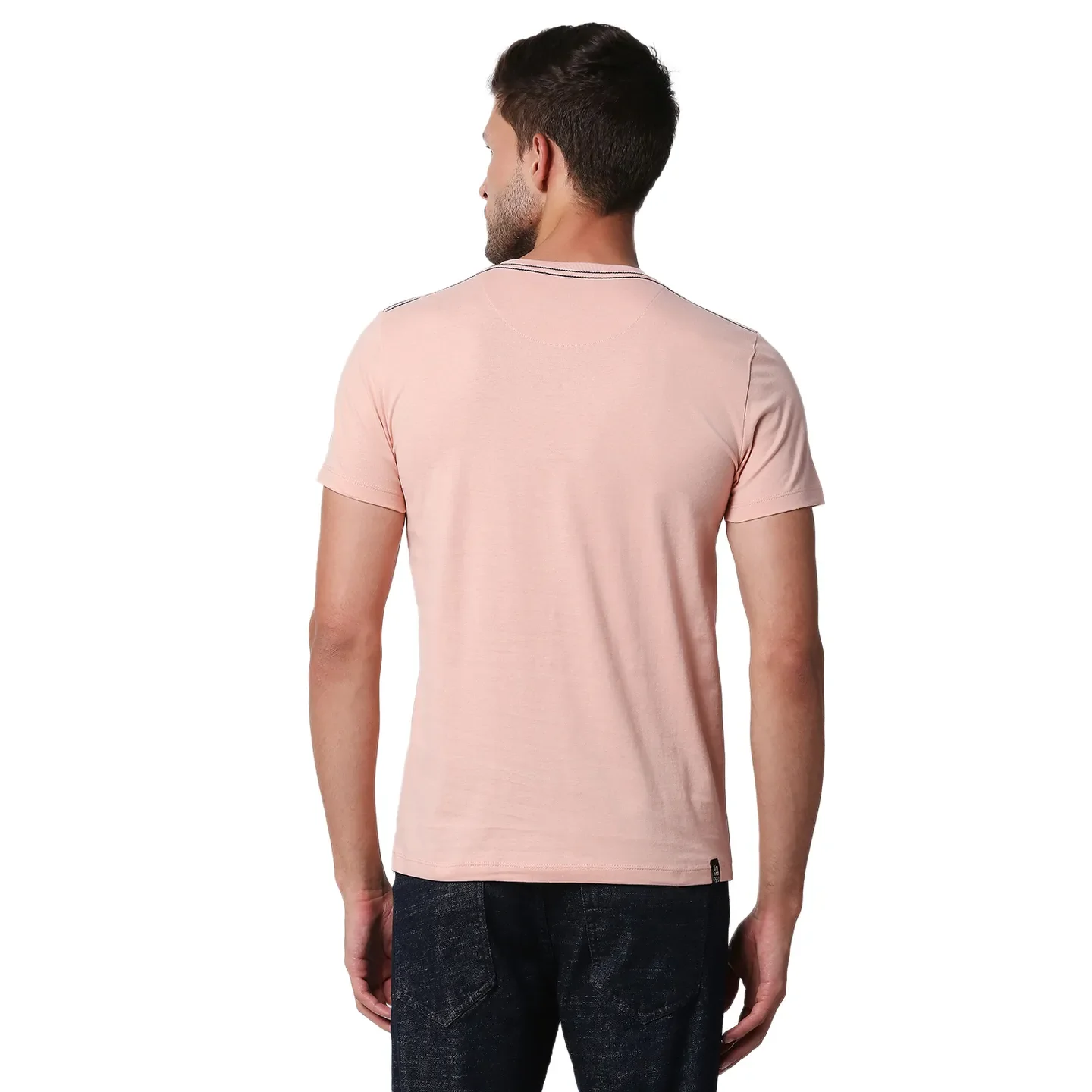Pink Regular Fit Men's Short Sleeves T-Shirt by Being Human Clothing - Image 4