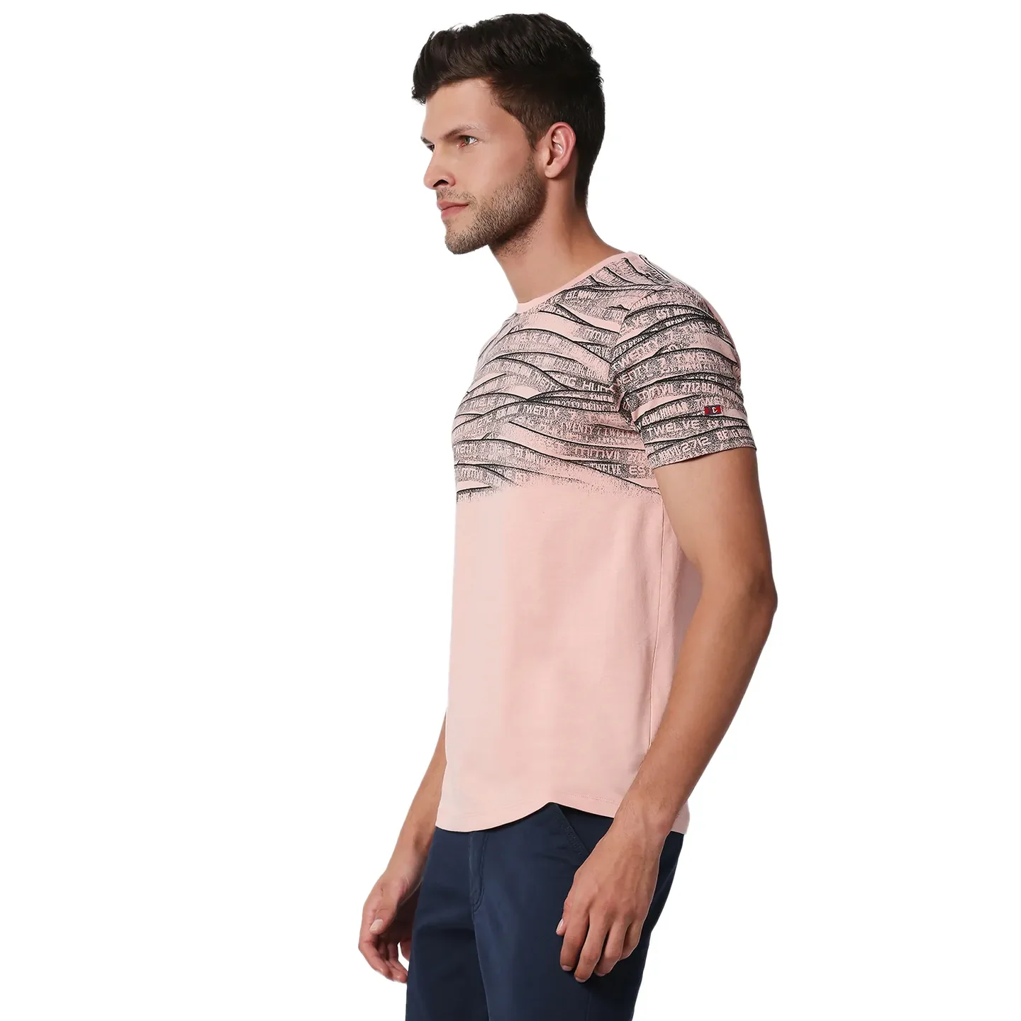 Pink Regular Fit Men's Short Sleeves T-Shirt by Being Human Clothing - Image 2