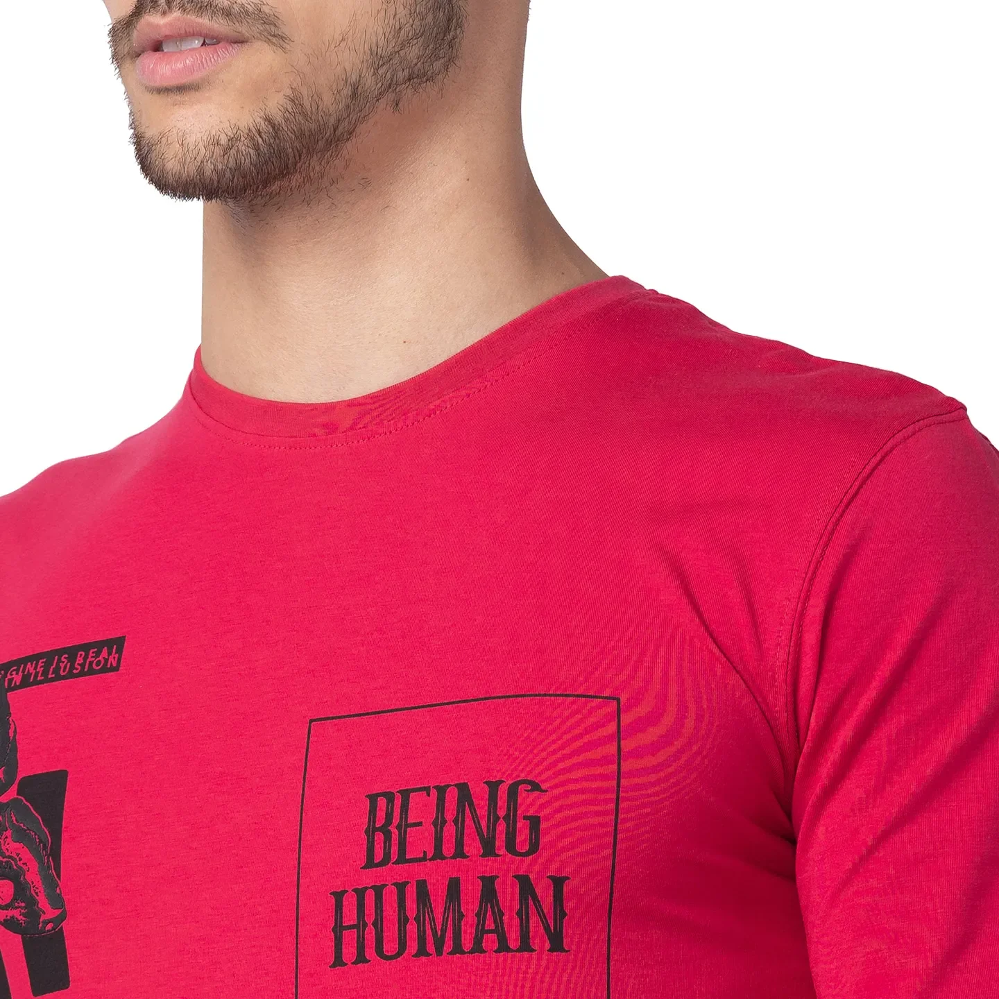 Red Regular Fit Men's Long Sleeves T-Shirt by Being Human Clothing - Image 4