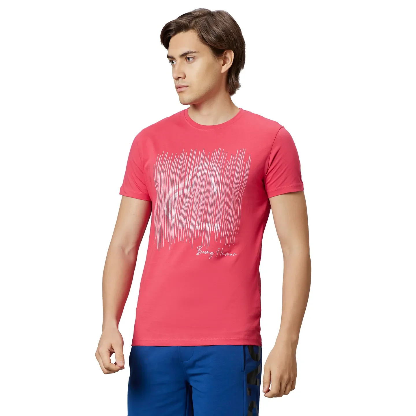 Raspberry Regular Fit Round Neck Men's T-Shirt by Being Human Clothing - Image 3