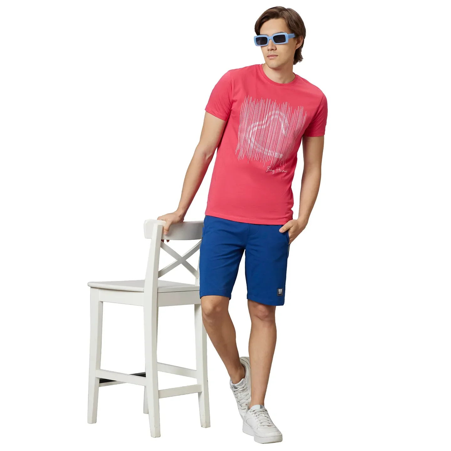 Raspberry Regular Fit Round Neck Men's T-Shirt by Being Human Clothing - Image 5