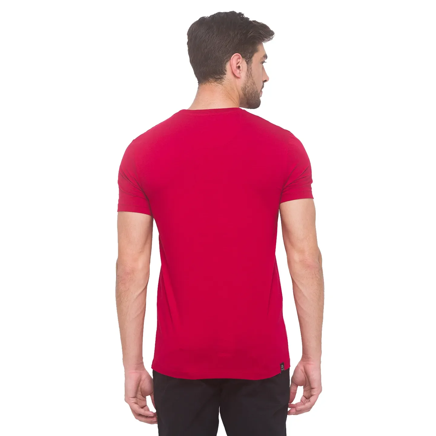 Red Regular Fit Men's Short Sleeves T-Shirt by Being Human Clothing - Image 2