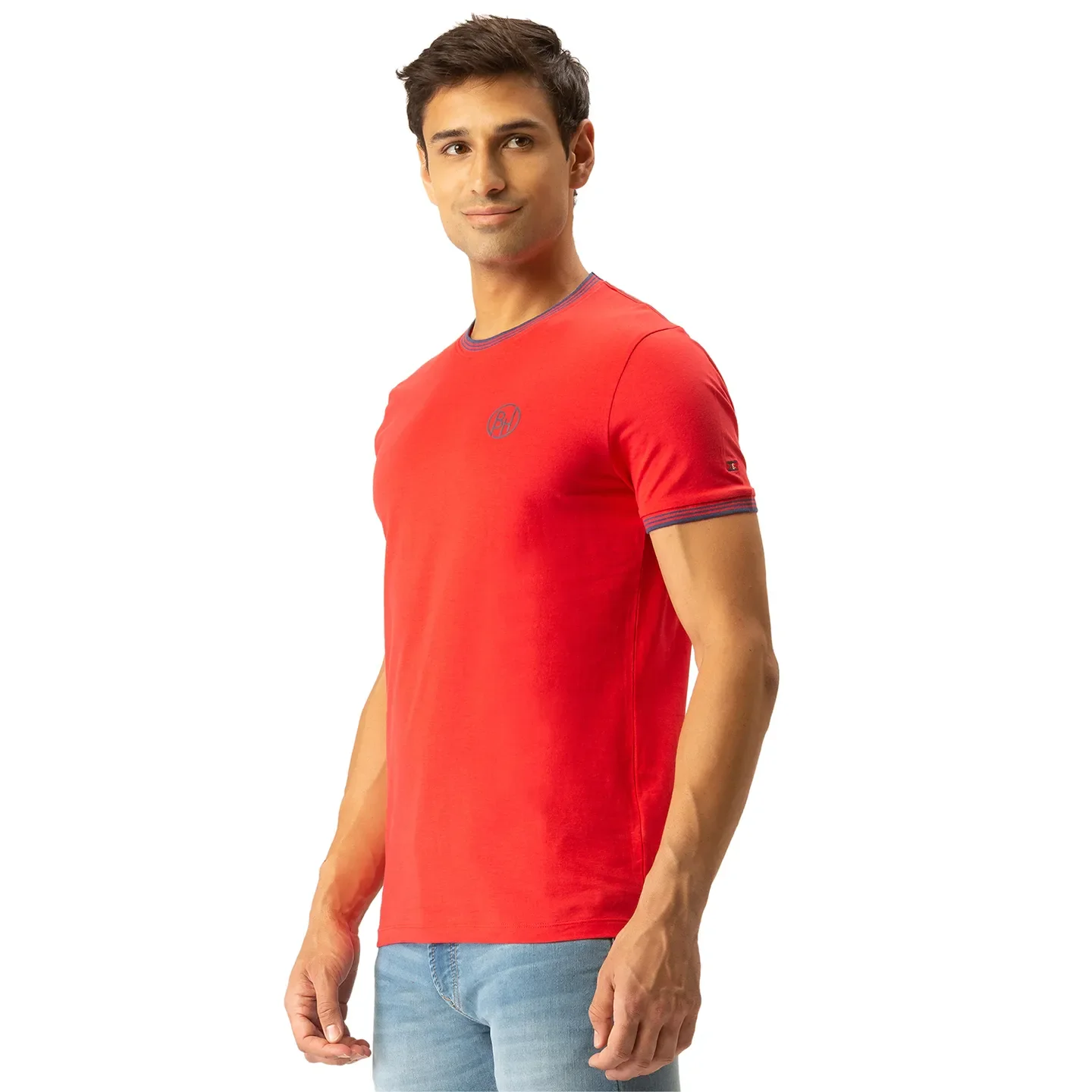 Red Regular Fit Men's Short Sleeves T-Shirt by Being Human Clothing - Image 2