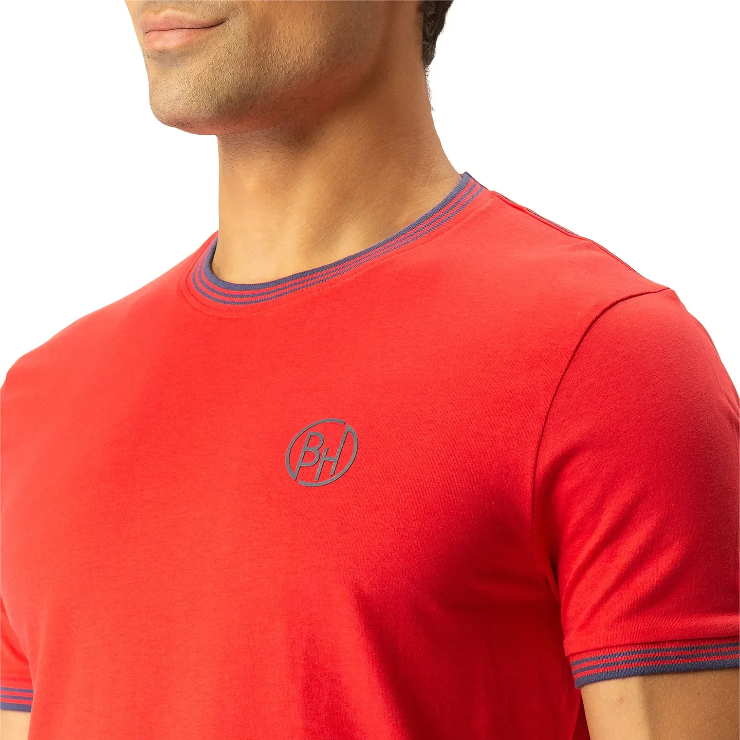Red Regular Fit Men's Short Sleeves T-Shirt by Being Human Clothing - Image 4
