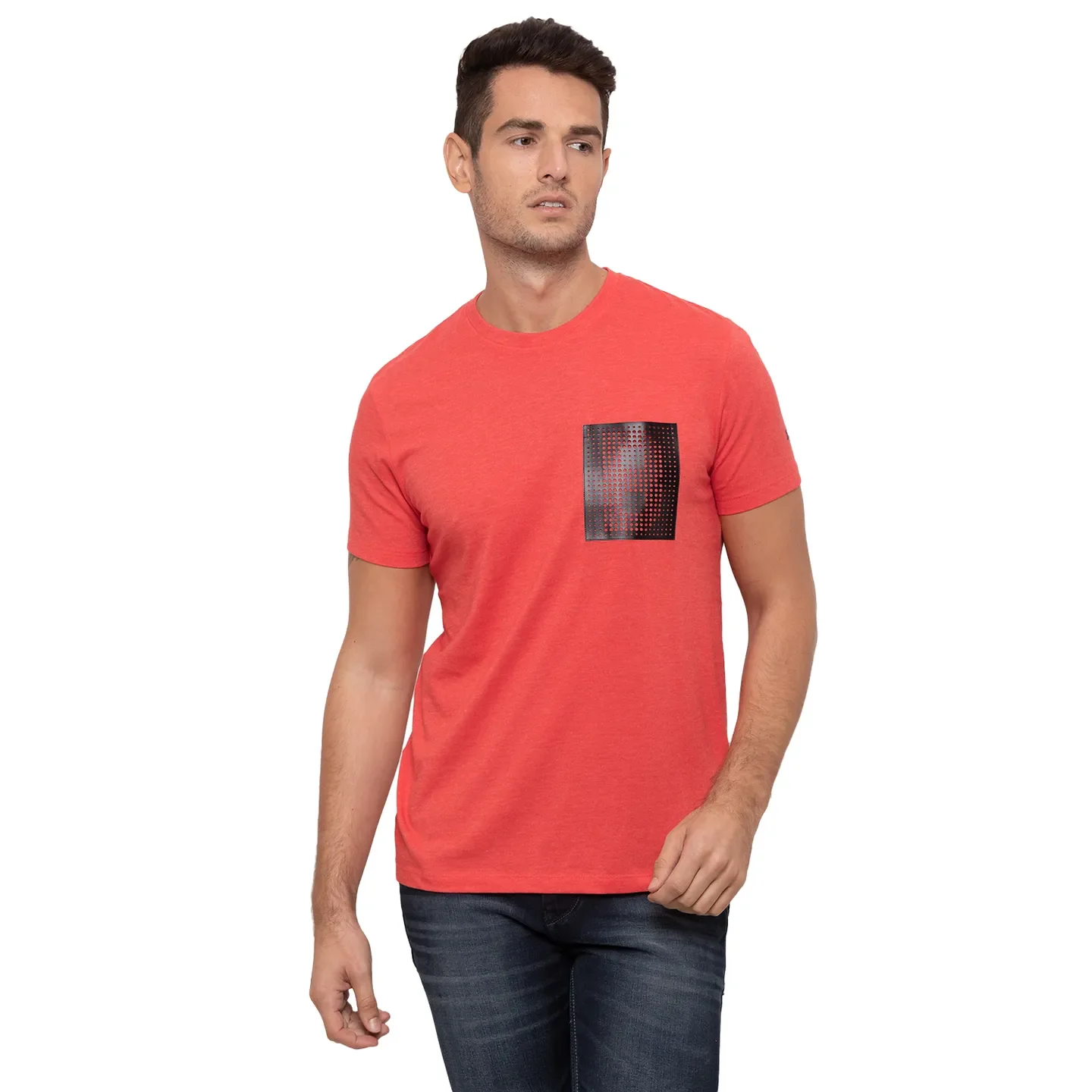 Red Regular Fit Men's T-Shirt by Being Human Clothing