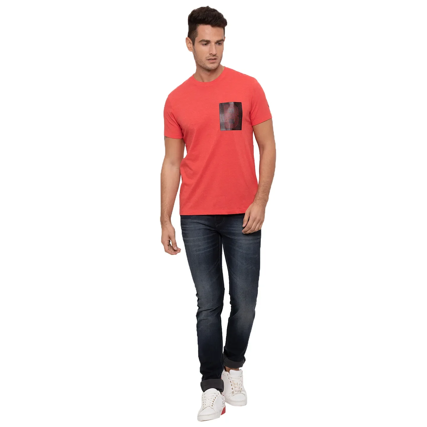 Red Regular Fit Men's T-Shirt by Being Human Clothing - Image 2