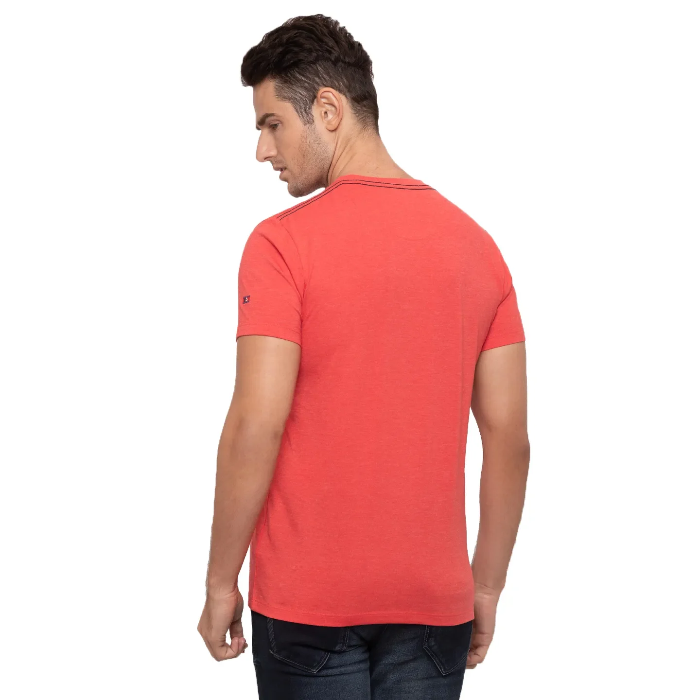 Red Regular Fit Men's T-Shirt by Being Human Clothing - Image 3