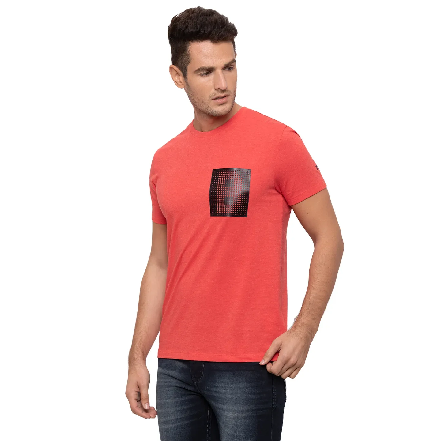 Red Regular Fit Men's T-Shirt by Being Human Clothing - Image 4