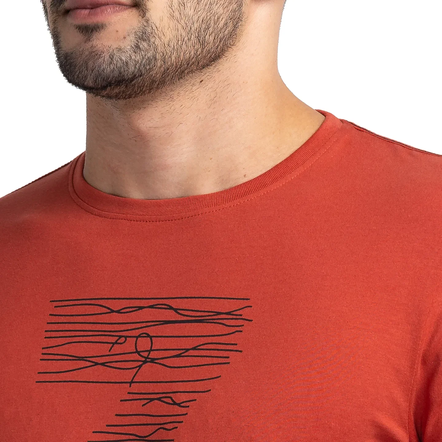 Red Regular Fit Men's Short Sleeves T-Shirt by Being Human Clothing - Image 5