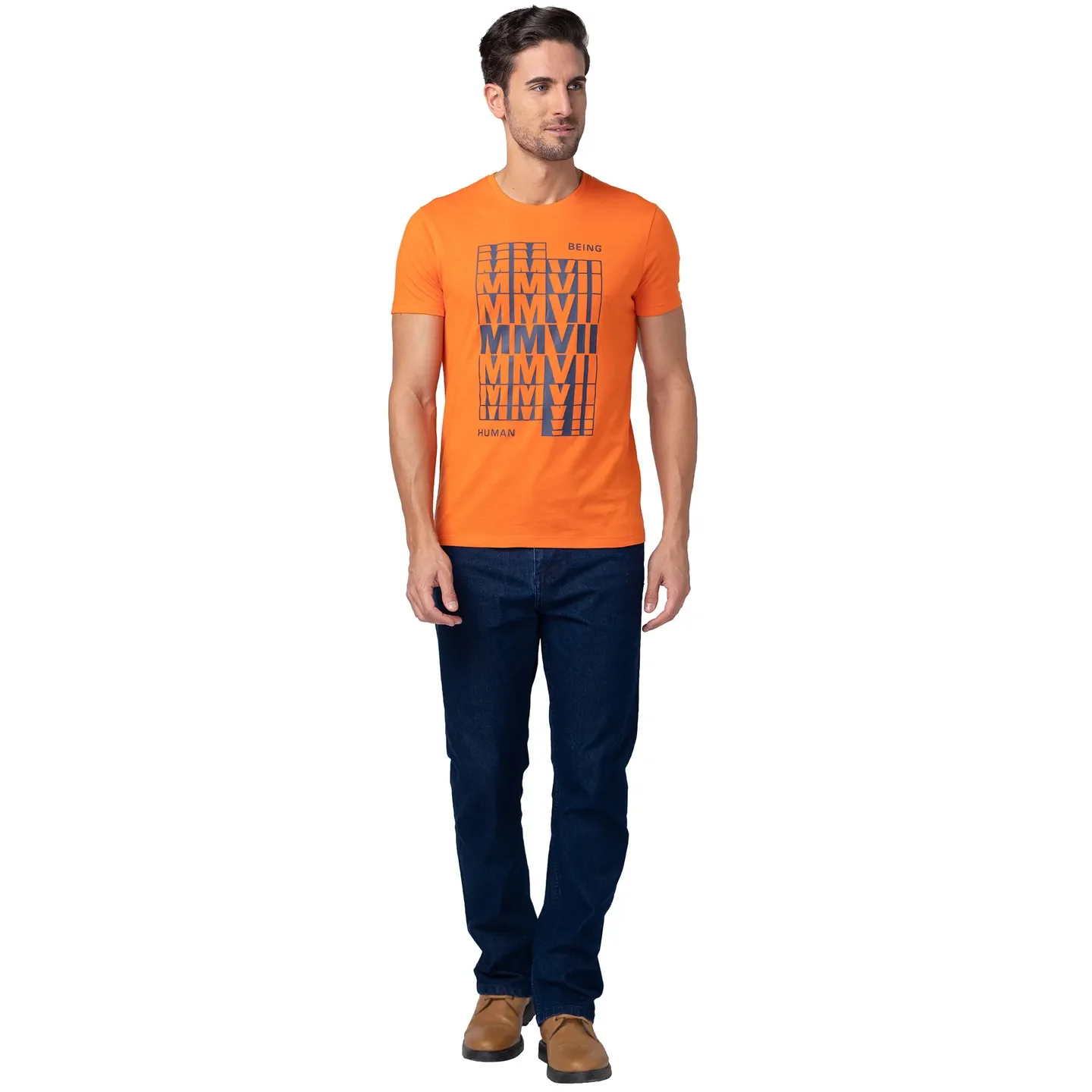 Red Regular Fit Men's Short Sleeves T-Shirt by Being Human Clothing - Image 5
