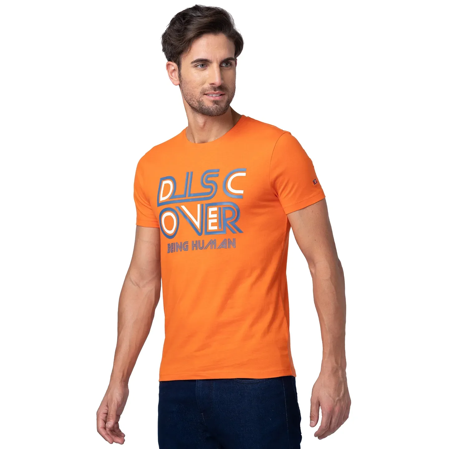 Red Regular Fit Men's Short Sleeves T-Shirt by Being Human Clothing - Image 4