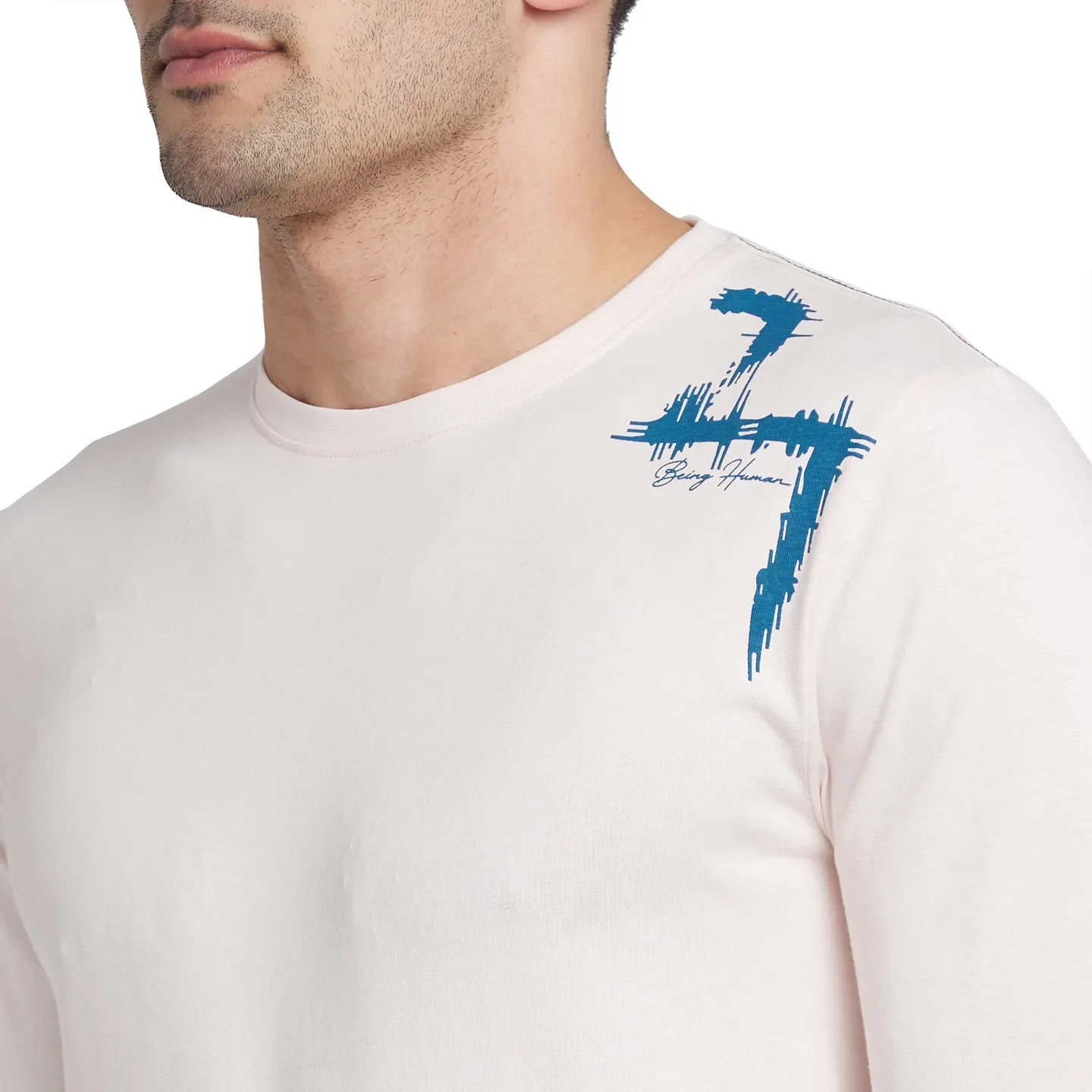 Pink Regular Fit Men's Long Sleeves T-Shirt by Being Human Clothing - Image 4
