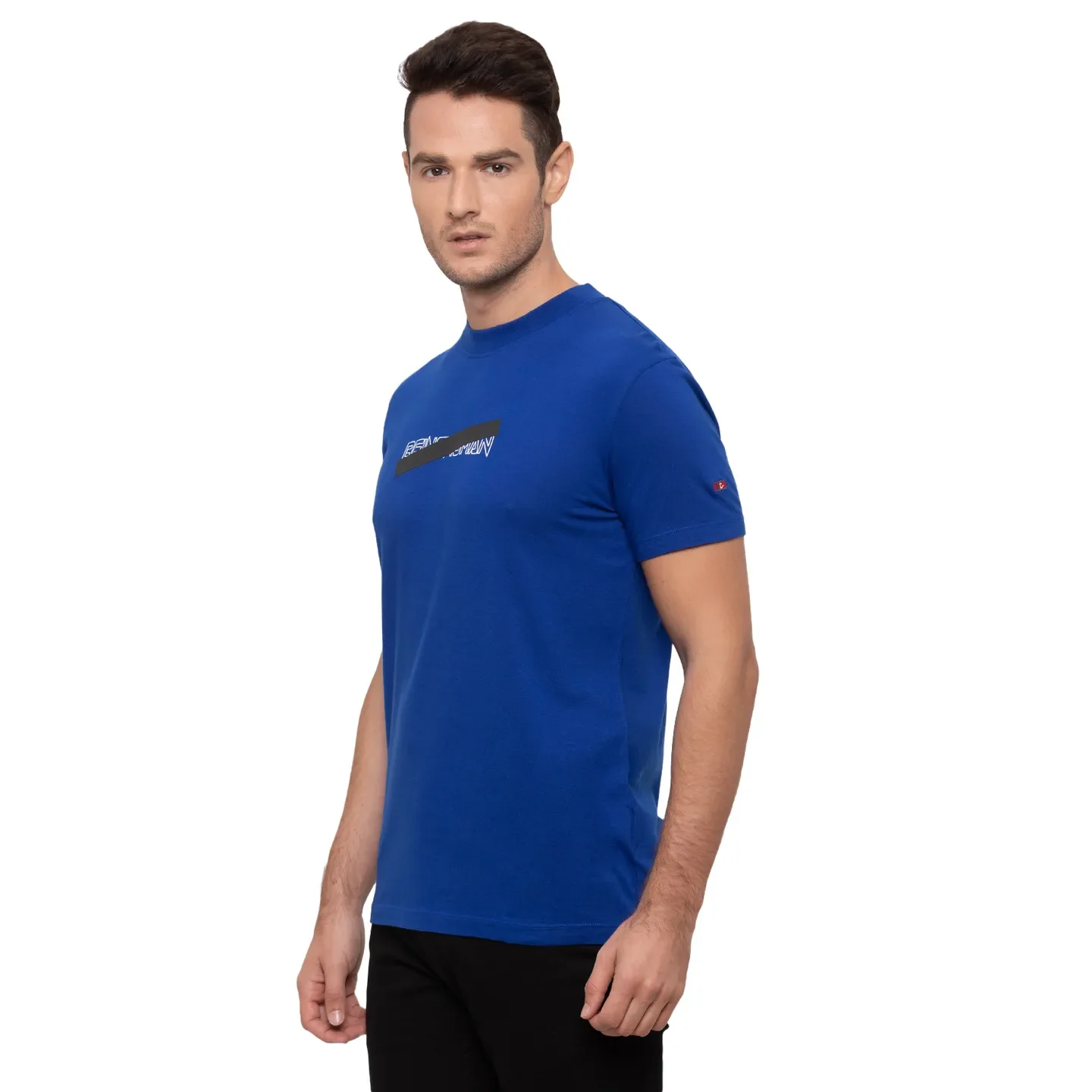 Blue Regular Fit Men's Short Sleeves T-Shirt by Being Human Clothing - Image 4
