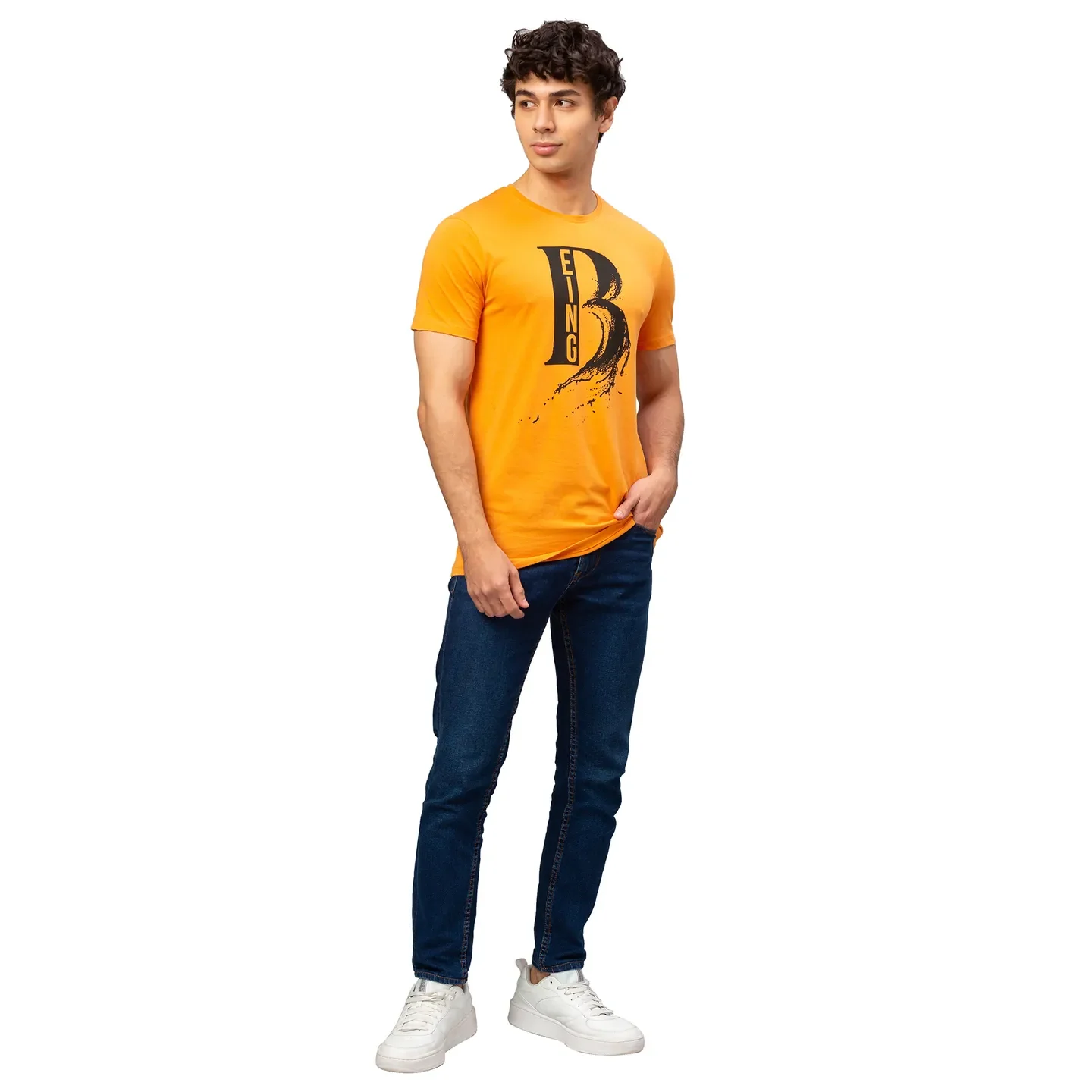 Brown Regular Fit Men's Short Sleeves T-Shirt by Being Human Clothing - Image 2