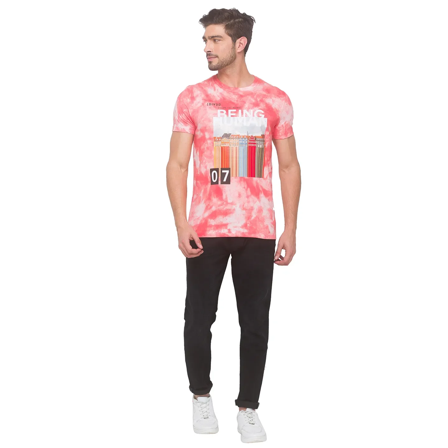 Orange Regular Fit Men's Short Sleeves T-Shirt by Being Human Clothing - Image 5