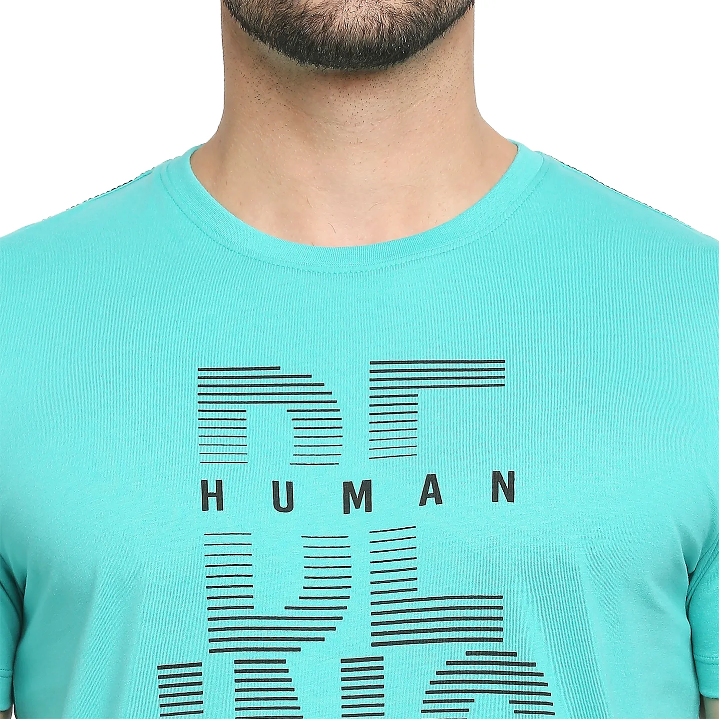 Blue Regular Fit Men's Short Sleeves T-Shirt by Being Human Clothing - Image 5
