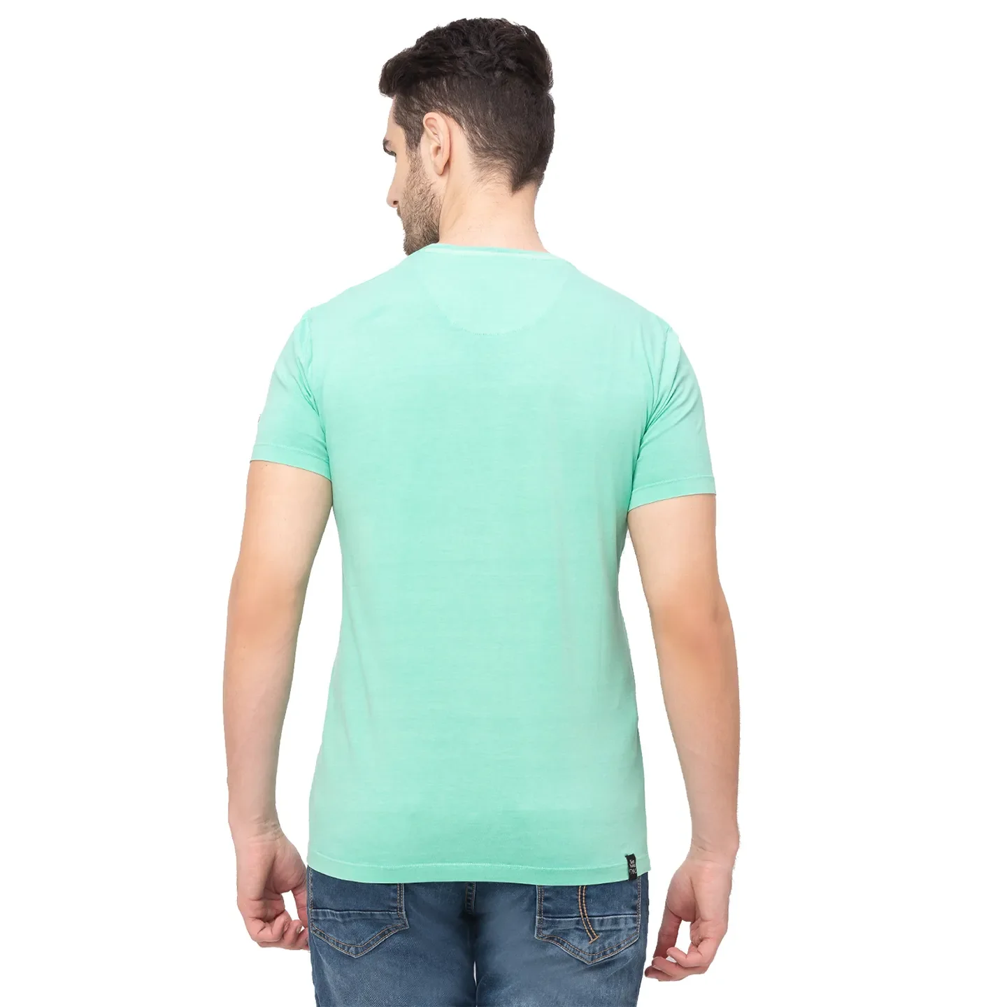 Sea Foam Regular Fit Round Neck Men's T-Shirt by Being Human Clothing - Image 2