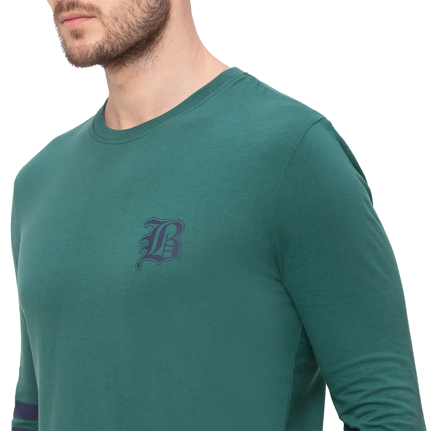 Pink Regular Fit Men's Long Sleeves T-Shirt by Being Human Clothing - Image 3