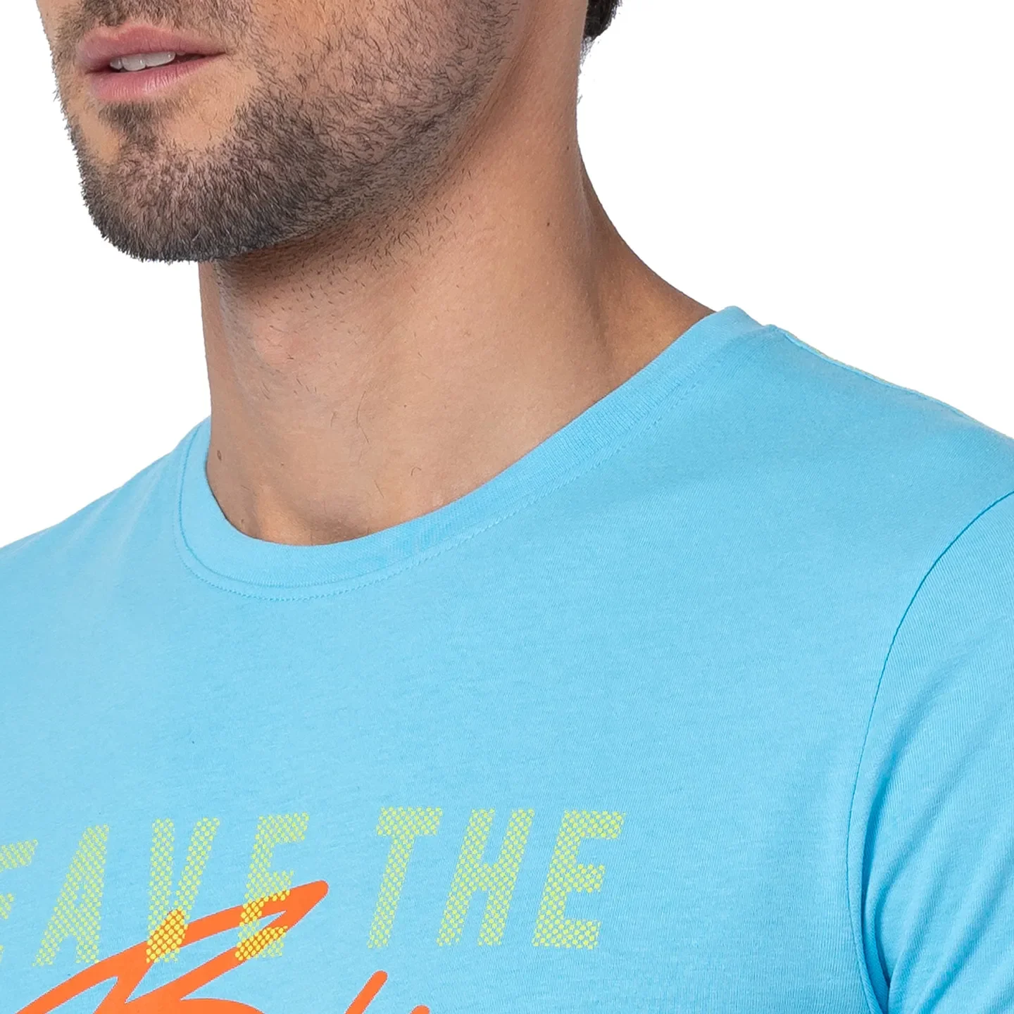 Blue Regular Fit Men's Short Sleeves T-Shirt by Being Human Clothing - Image 5