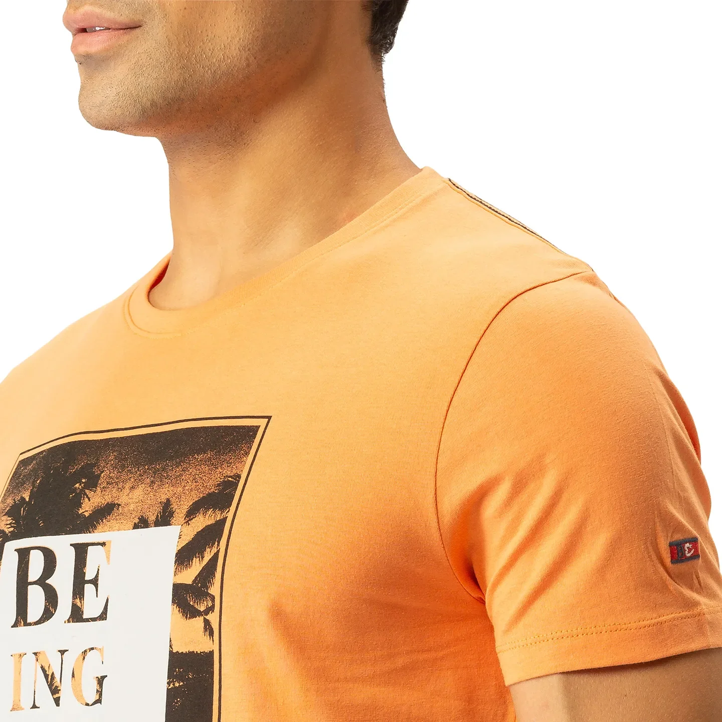 Orange Regular Fit Men's Short Sleeves T-Shirt by Being Human Clothing - Image 4