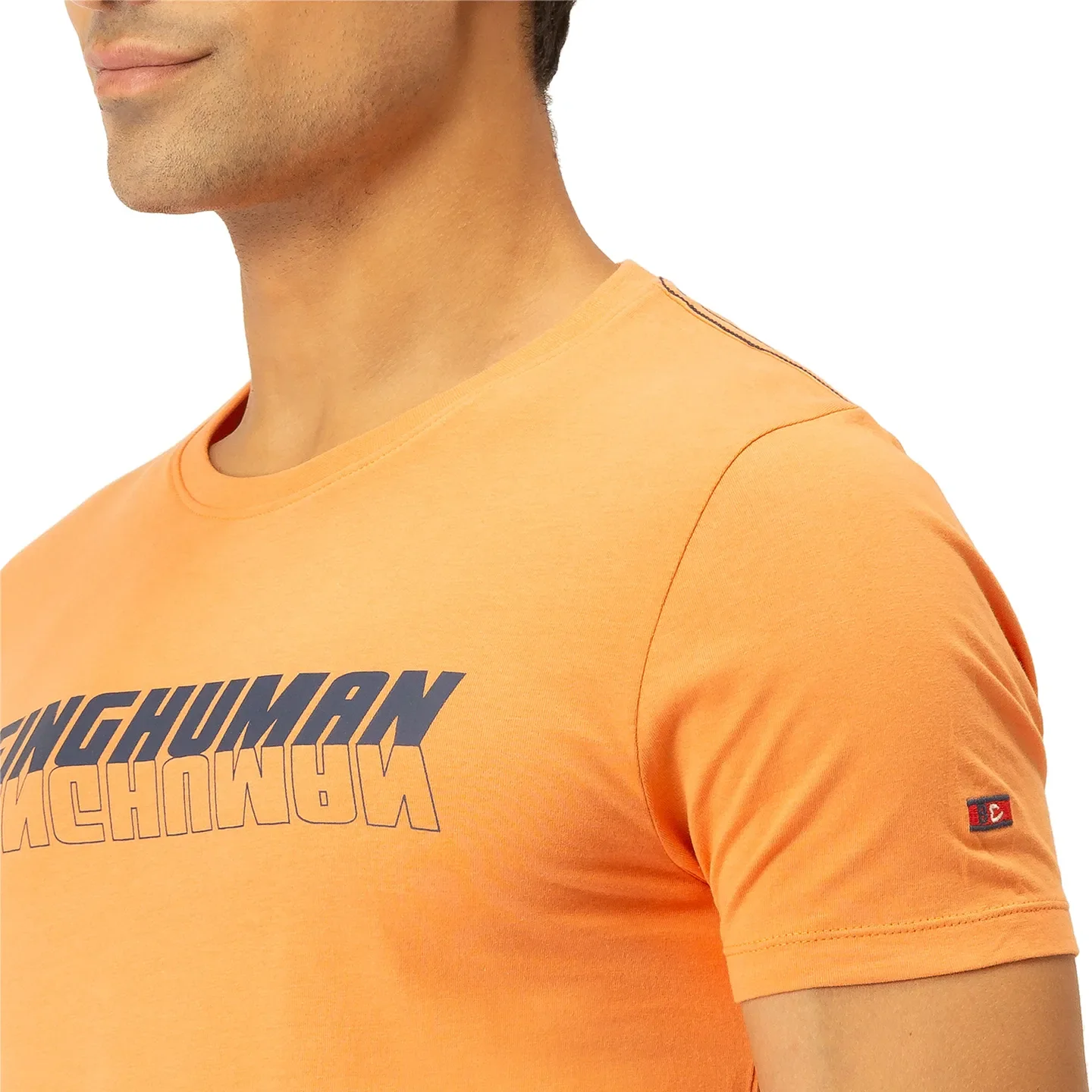 Orange Regular Fit Men's Short Sleeves T-Shirt by Being Human Clothing - Image 3
