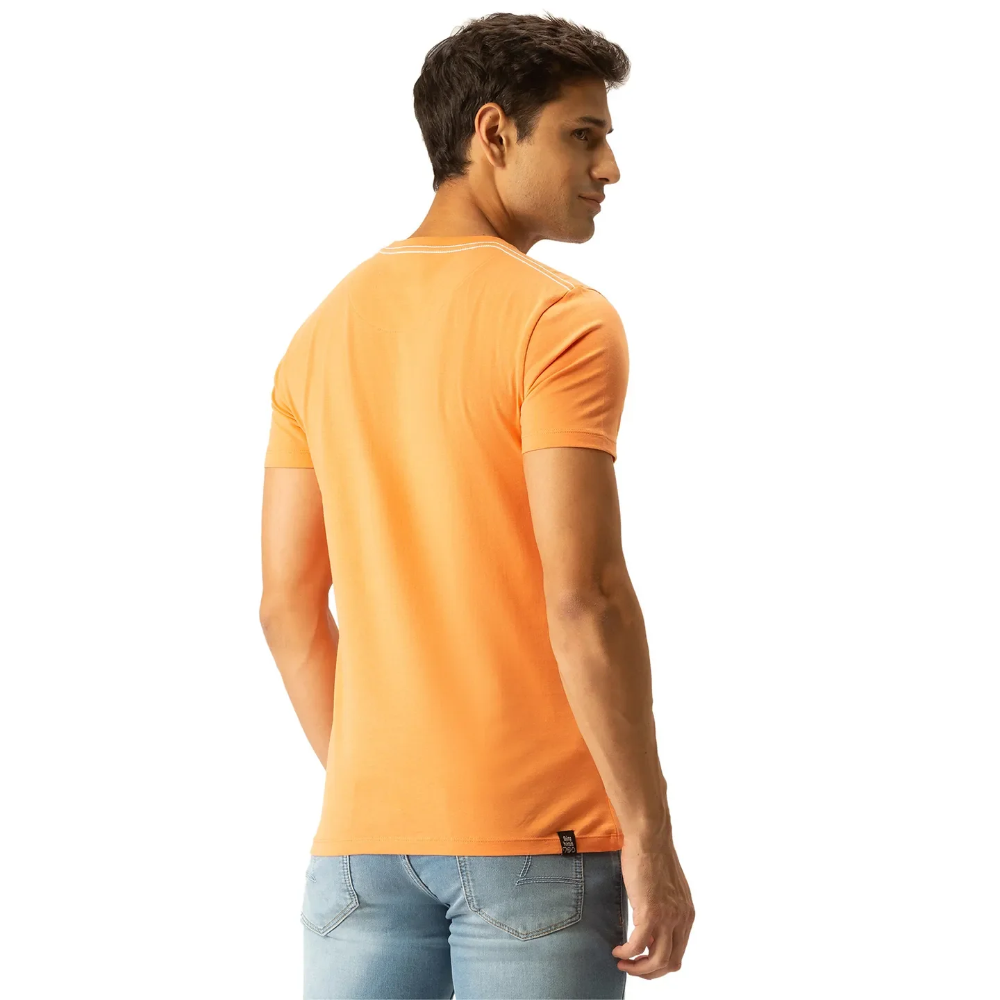 Orange Regular Fit Men's Short Sleeves T-Shirt by Being Human Clothing - Image 3